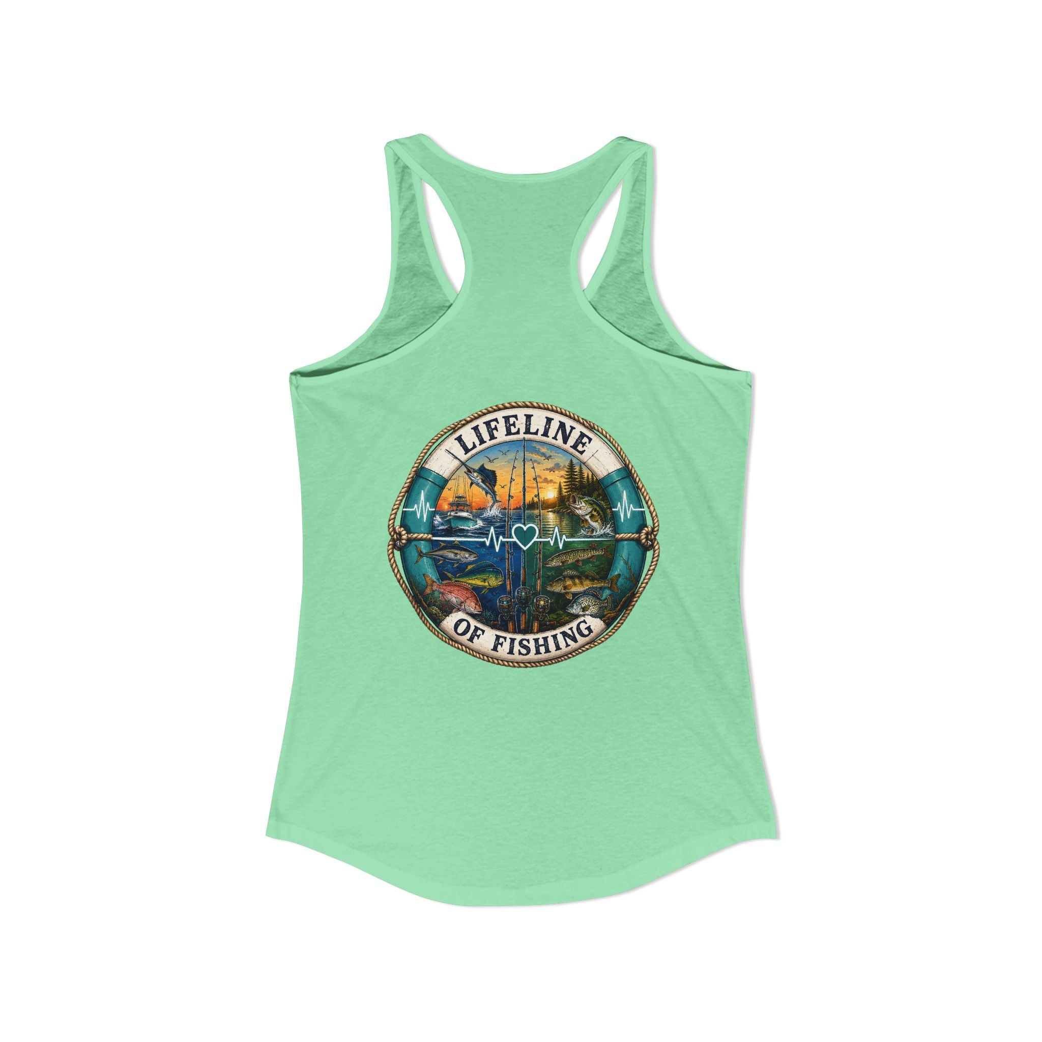 Performance Racerback Tank-Lifeline of fishing
