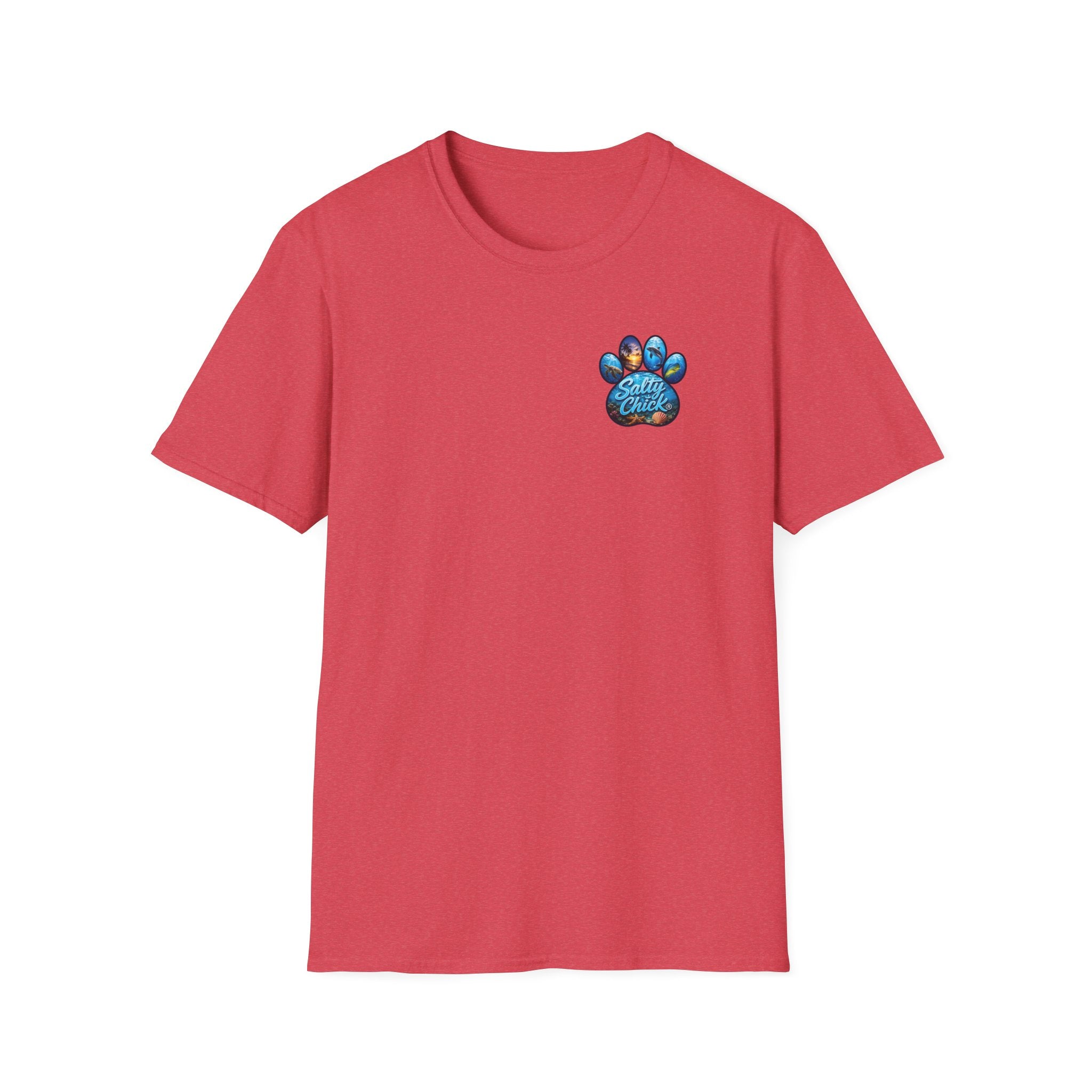 Salty Chick Paws & Waves Cotton Tee – Coastal Life