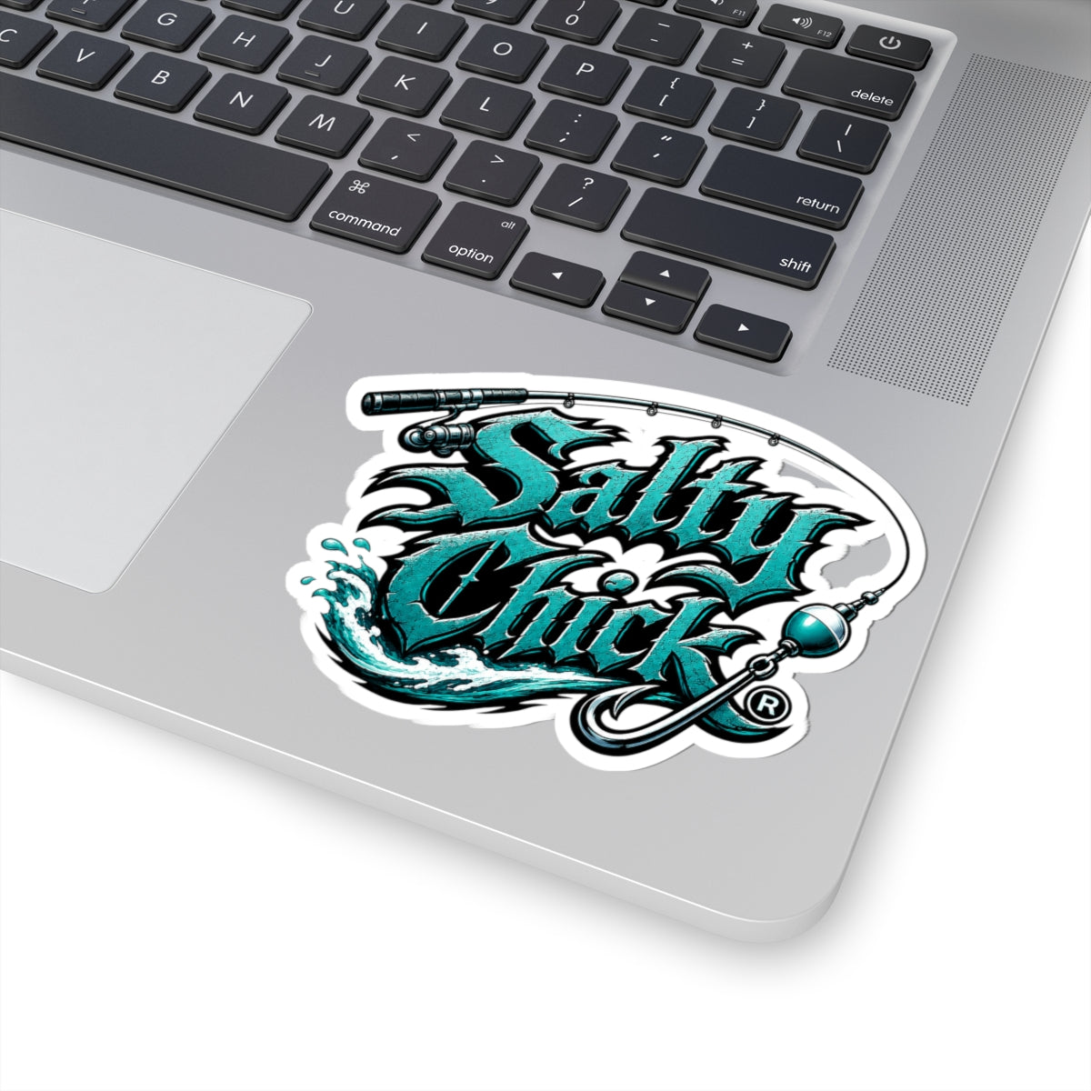 Salty Chick Fishing Logo Kiss-Cut Vinyl Sticker