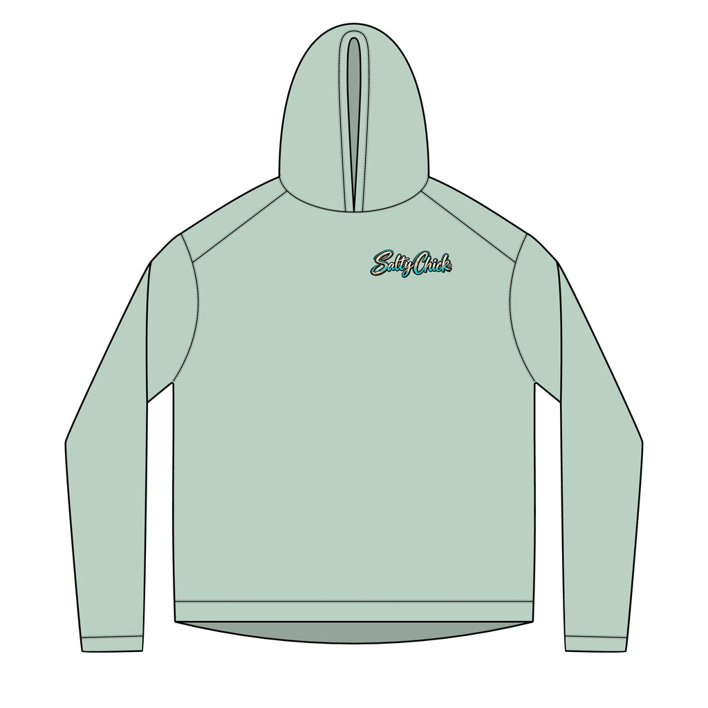 Mountain Sunrise Hoodie — Scenic Nature Backprint with 'Stay Wild' Chest Logo