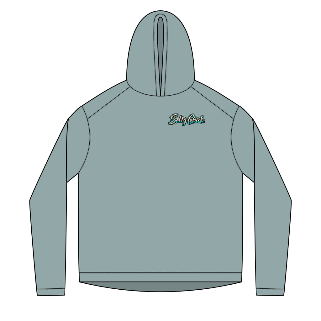 Mountain Sunrise Hoodie — Scenic Nature Backprint with 'Stay Wild' Chest Logo