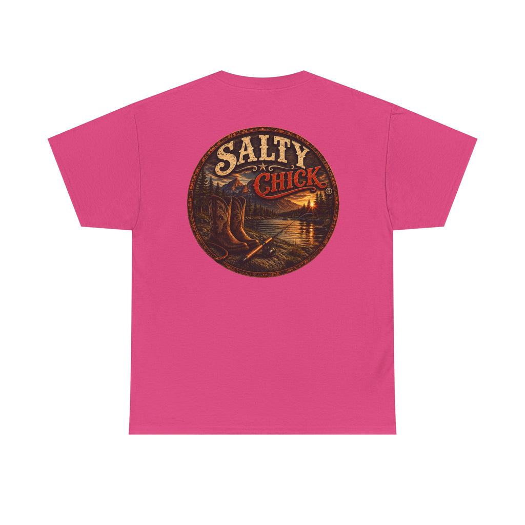 Salty Chick Boots & Bait Cotton Tee – Fishing