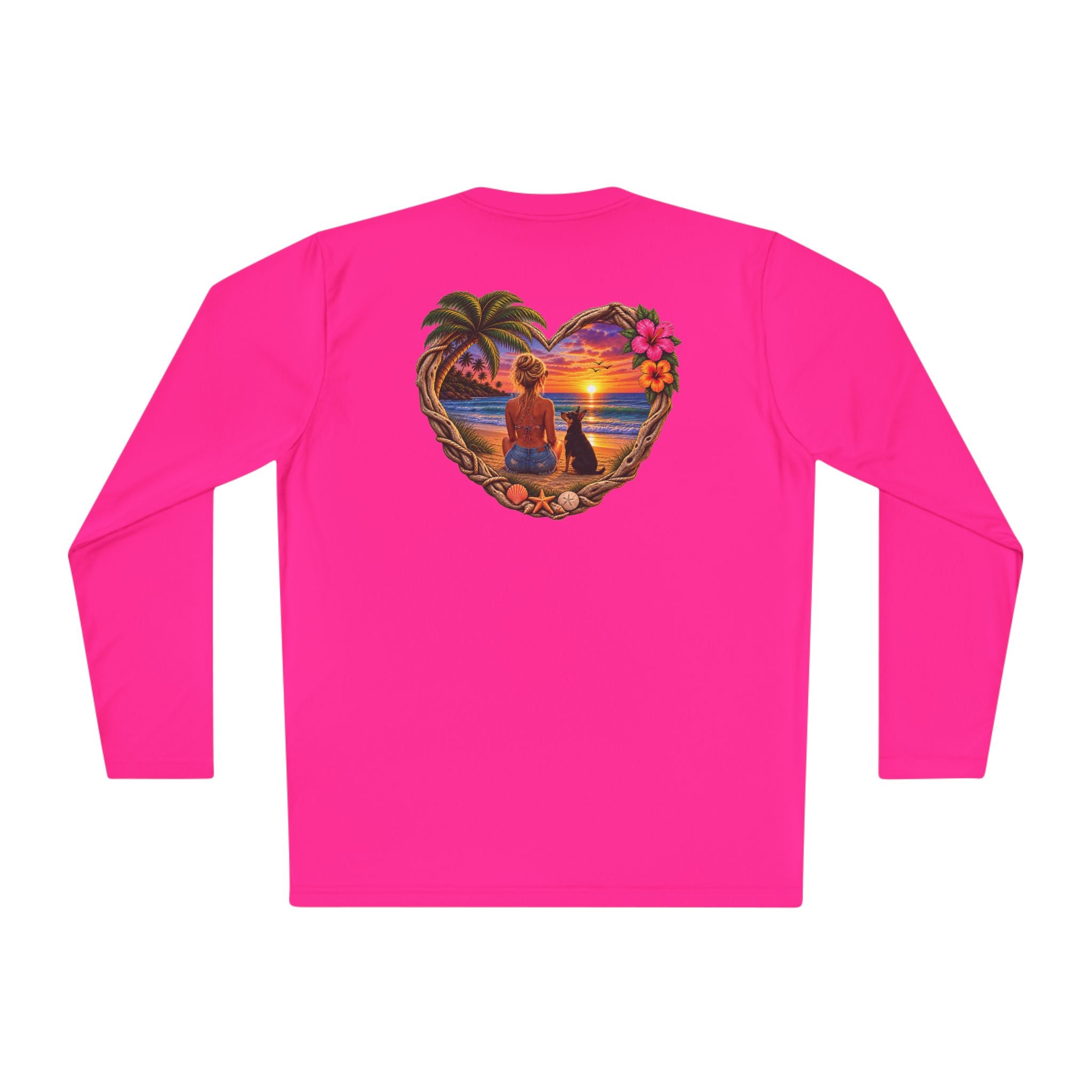 Female with tripod dog Moisture Wicking Long Sleeve
