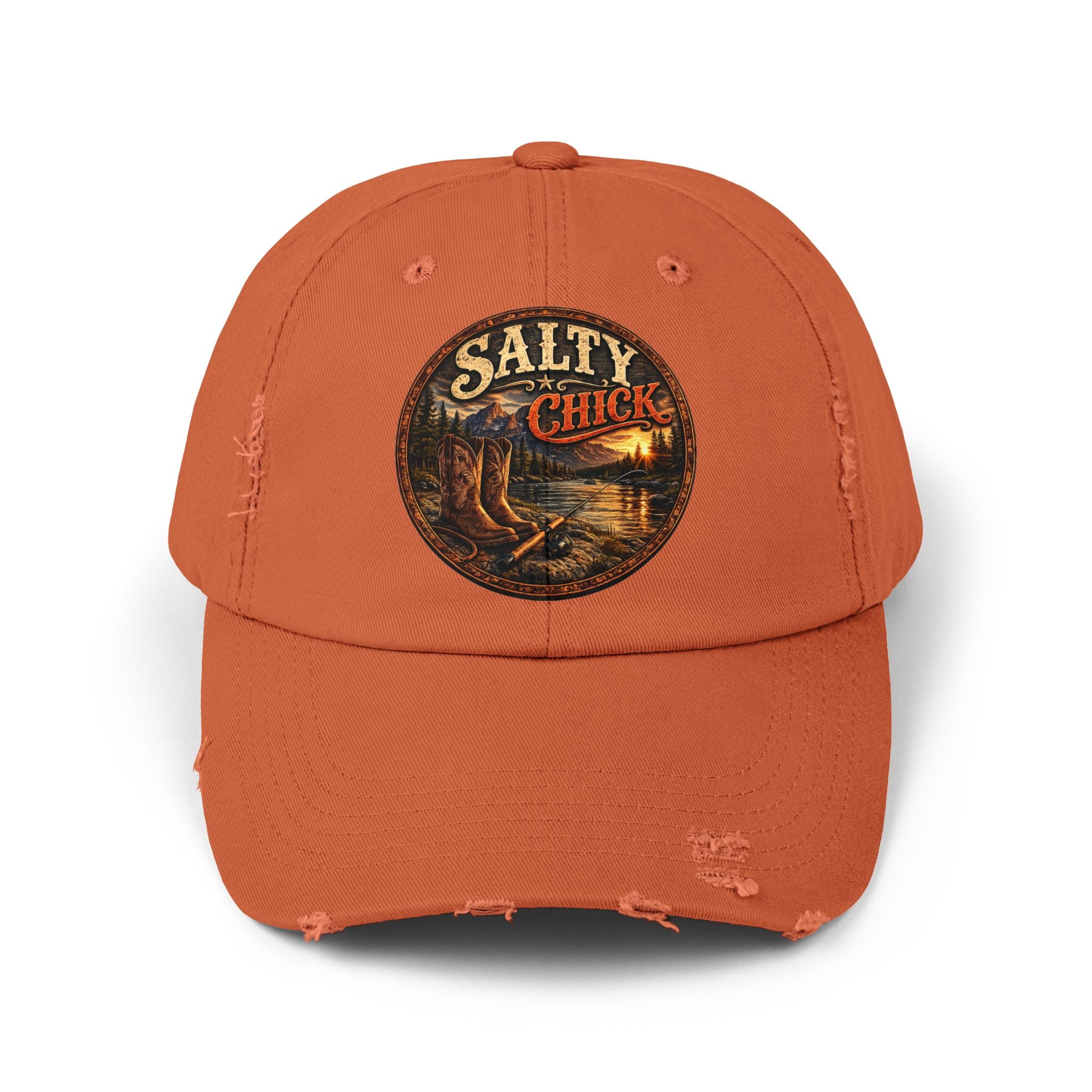 Salty Chick Boots & Rods Distressed Cap – Fishing