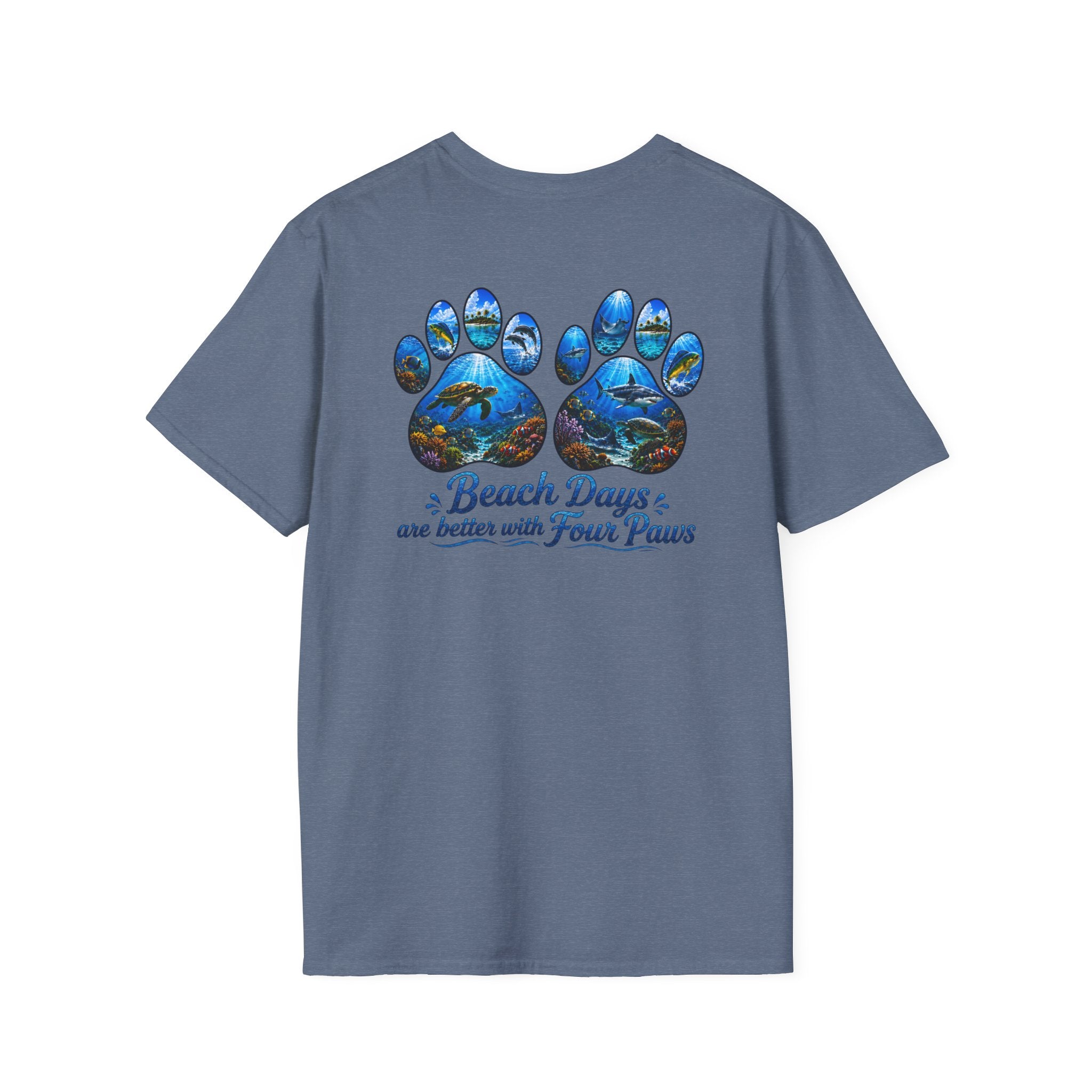 Salty Chick Paws & Waves Cotton Tee – Coastal Life