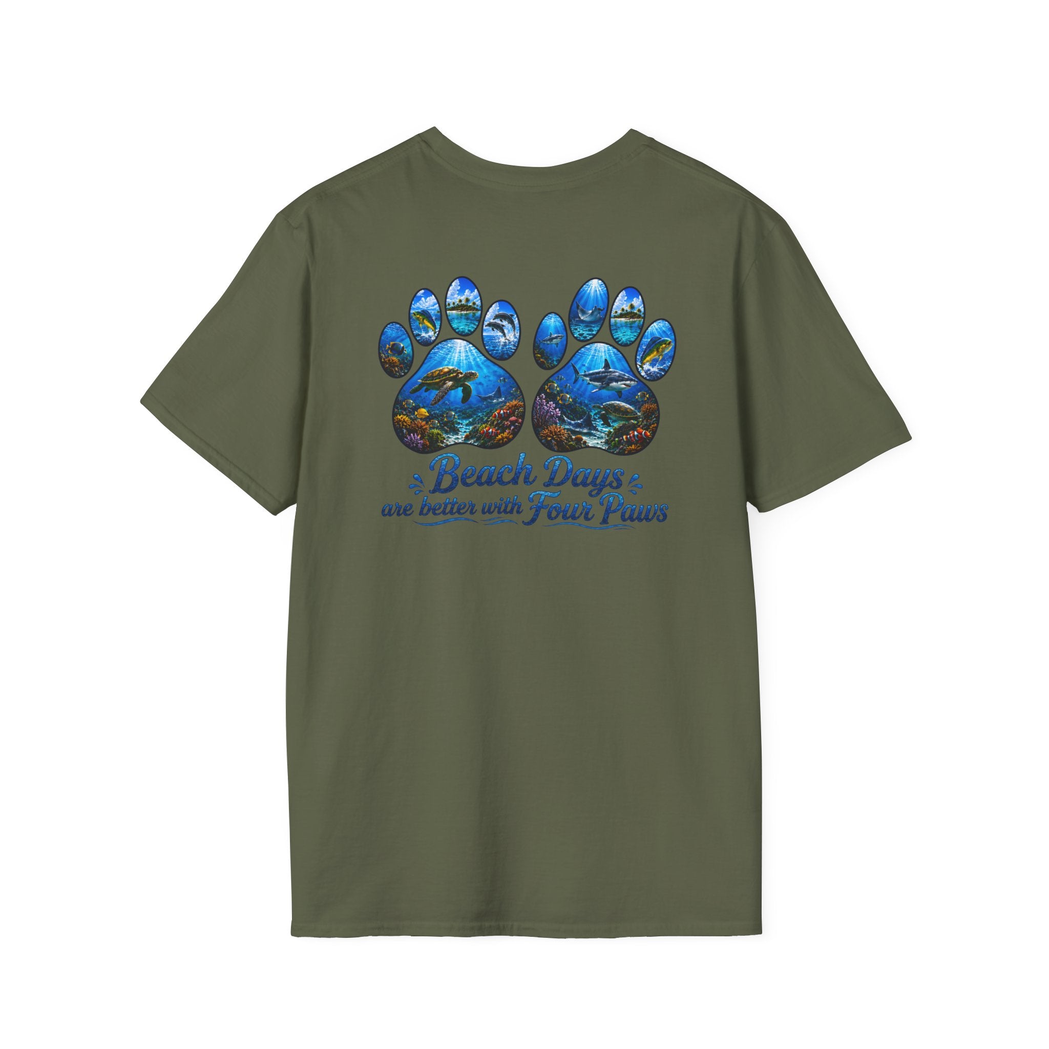 Salty Chick Paws & Waves Cotton Tee – Coastal Life