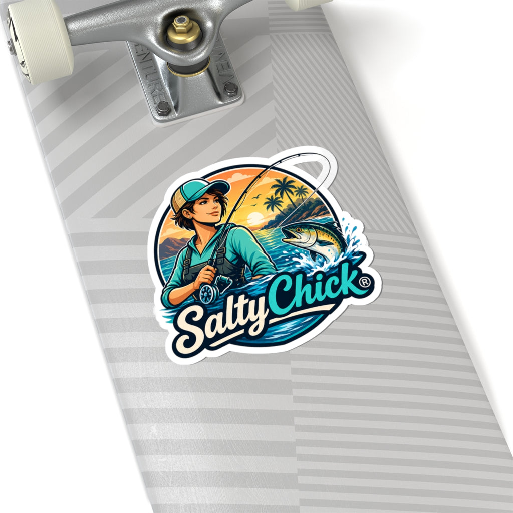 Salty Chick Mountain & Coast Kiss-Cut Vinyl Sticker – Coastal Life