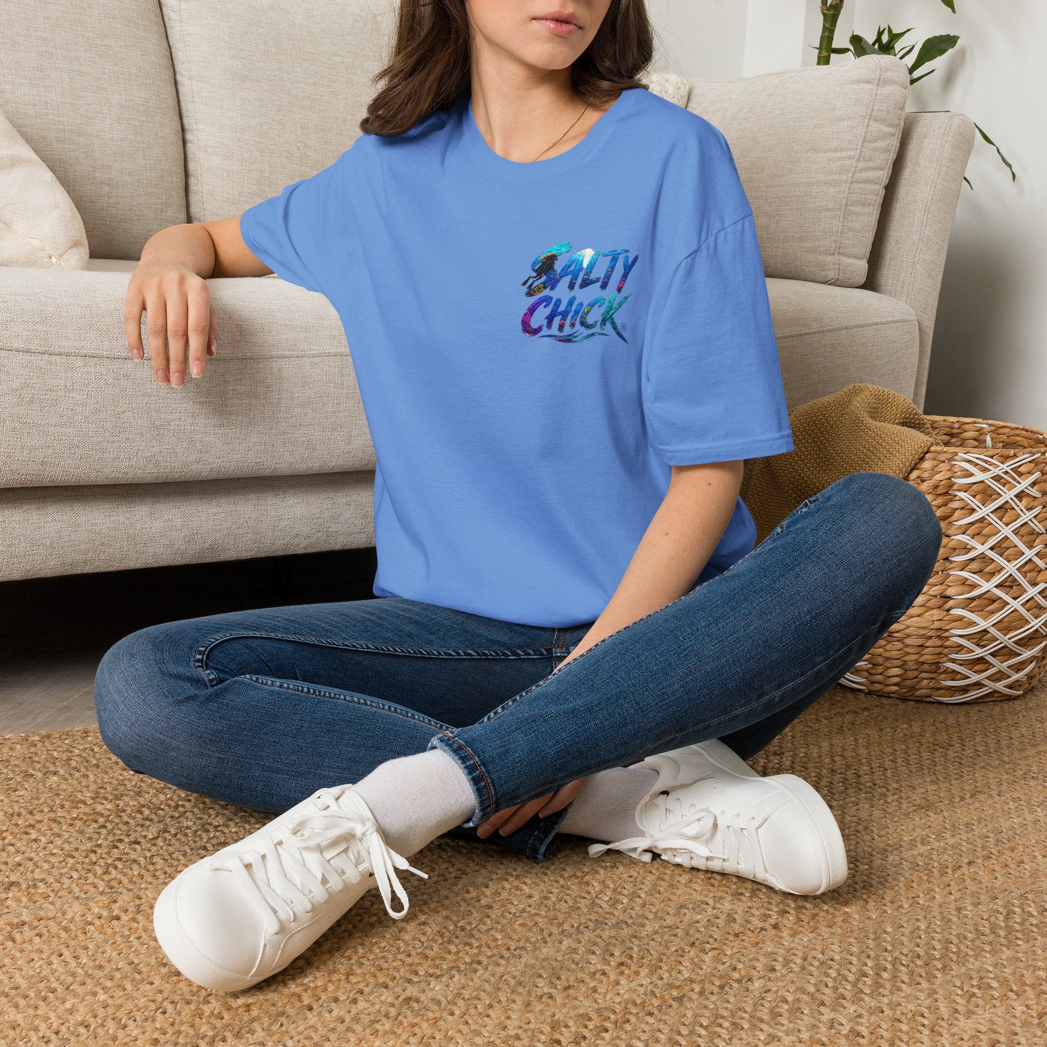 Salty Chick Diver Down Cotton Tee – Coastal Life