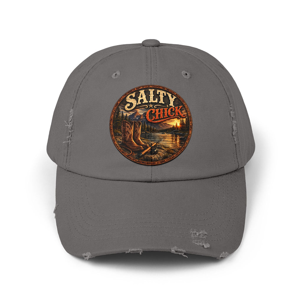 Salty Chick Boots & Rods Distressed Cap – Fishing