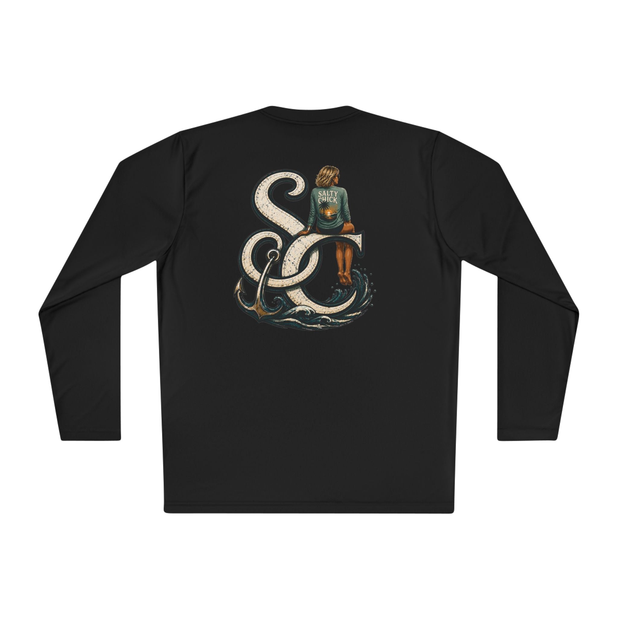 Salty Chick Short Hair Logo Long Sleeve – Coastal Life