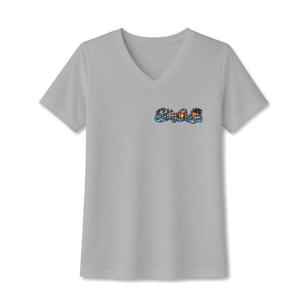Women's PosiCharge RacerMesh Military Services V-Neck Tee