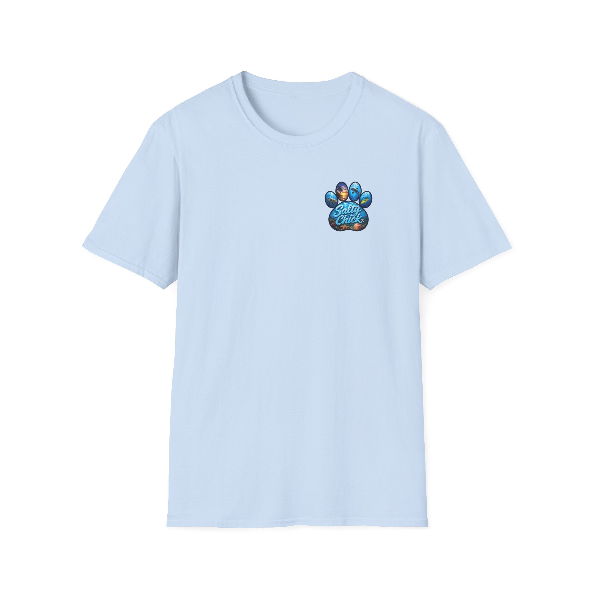 Salty Chick Paws & Waves Cotton Tee – Coastal Life