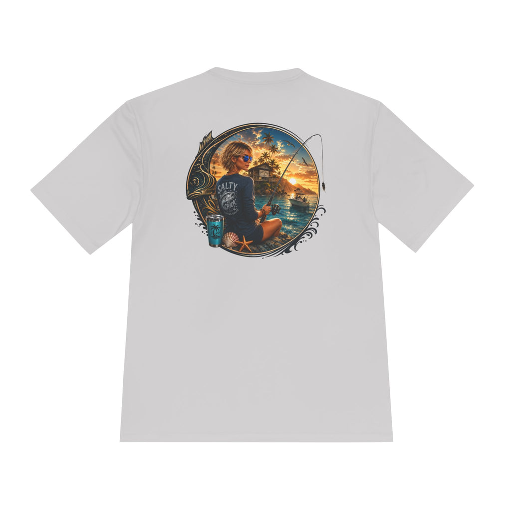 Salty Chick Hooked Moisture Wicking Tee – Fishing