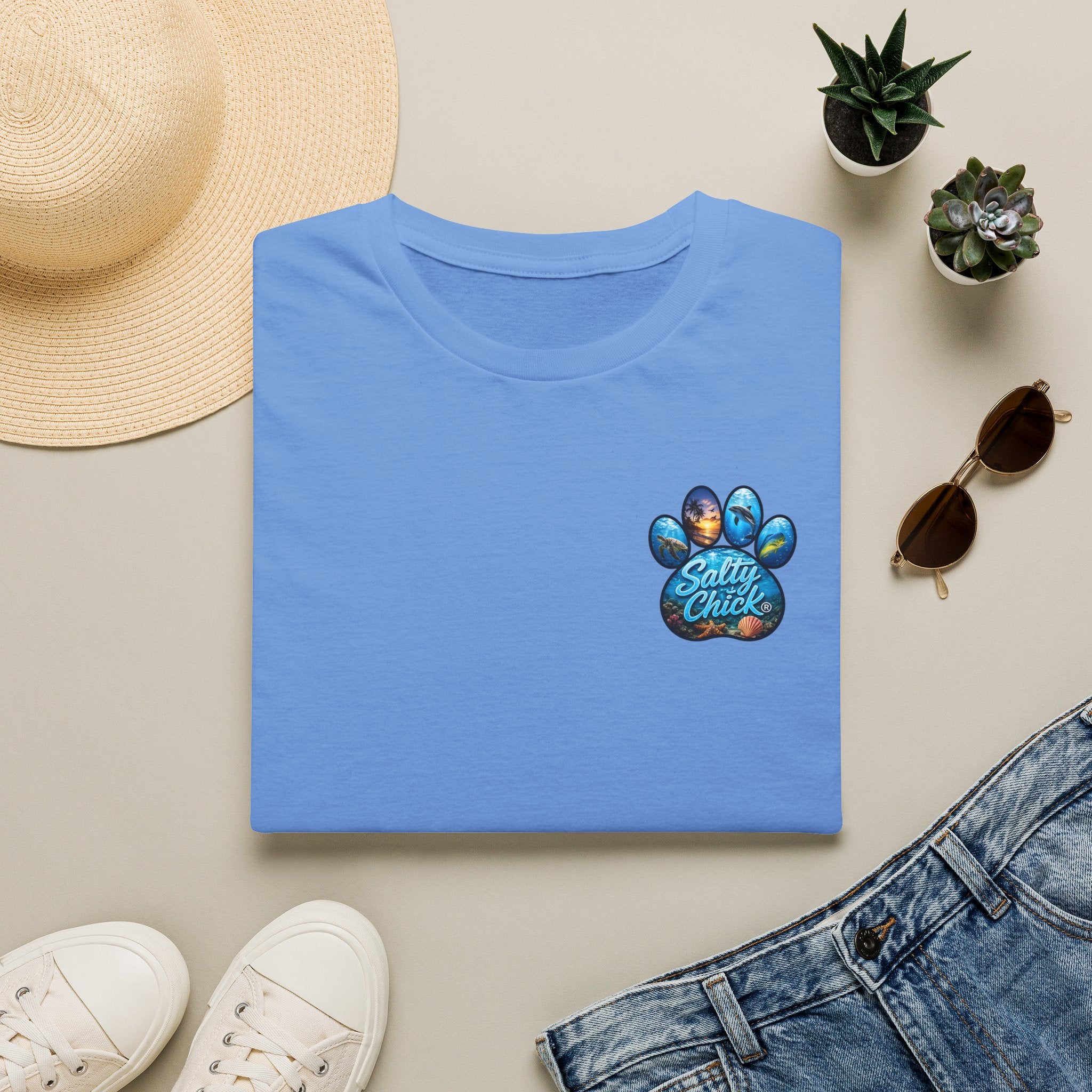 Salty Chick Dog Paws Cotton Tee – Coastal Life