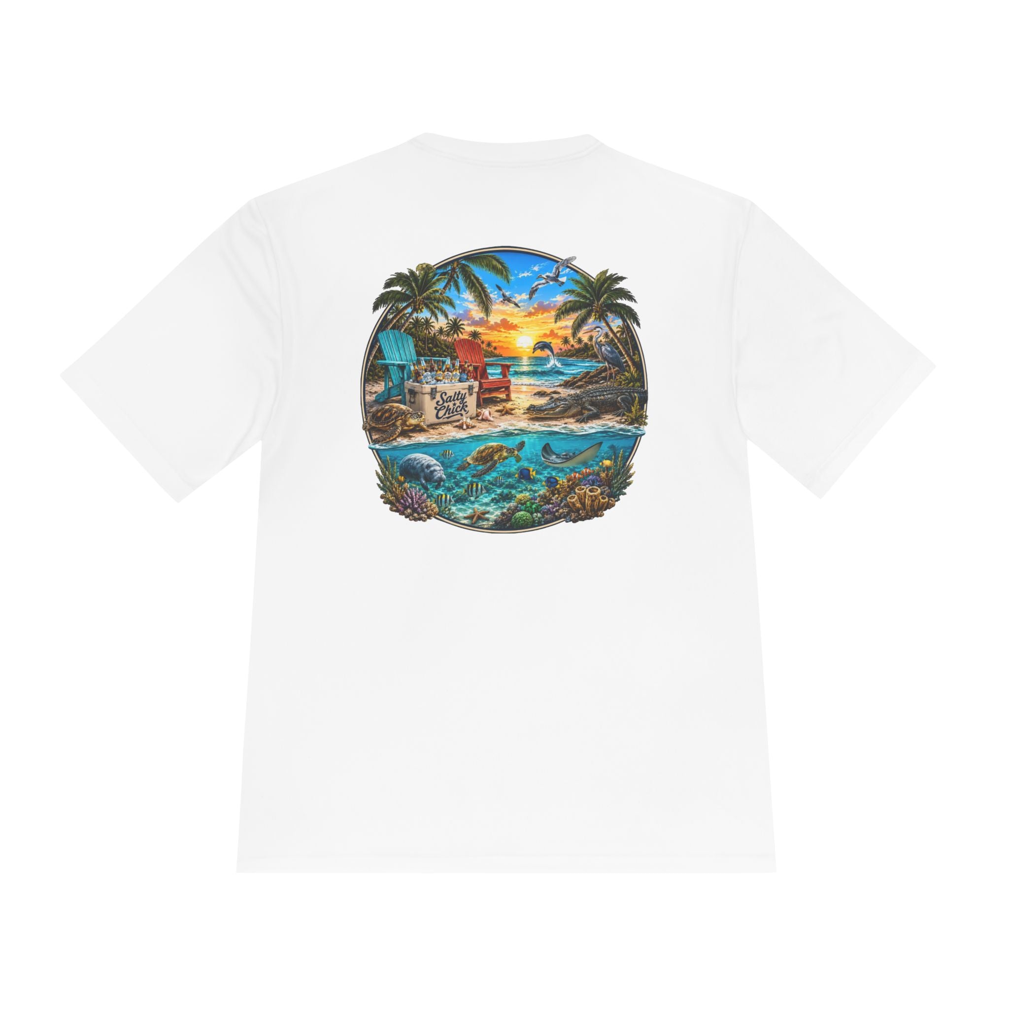 Salty Chick Sea Life Performance Tee – Coastal Life