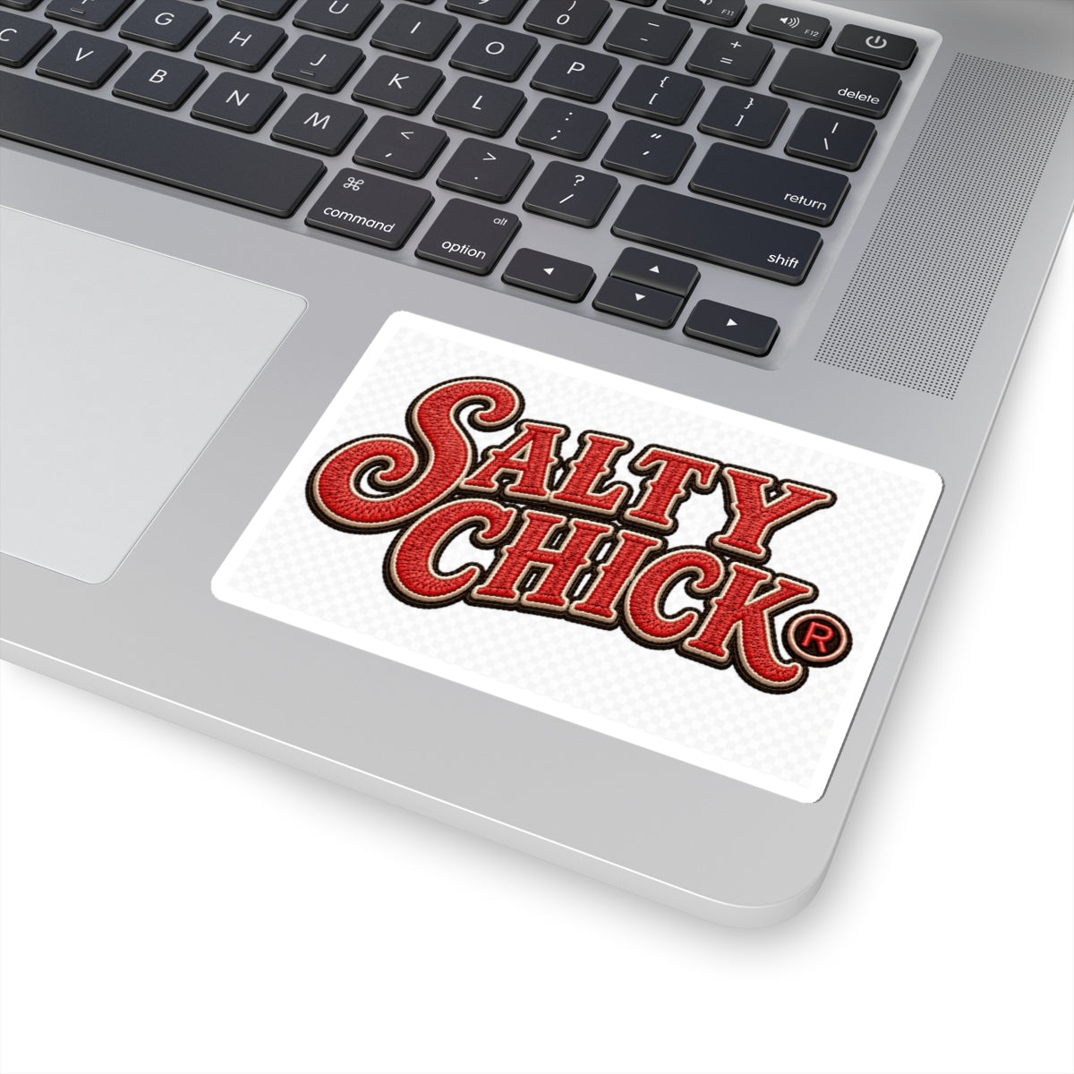 Salty Chick Red Lettering Kiss-Cut Vinyl Sticker