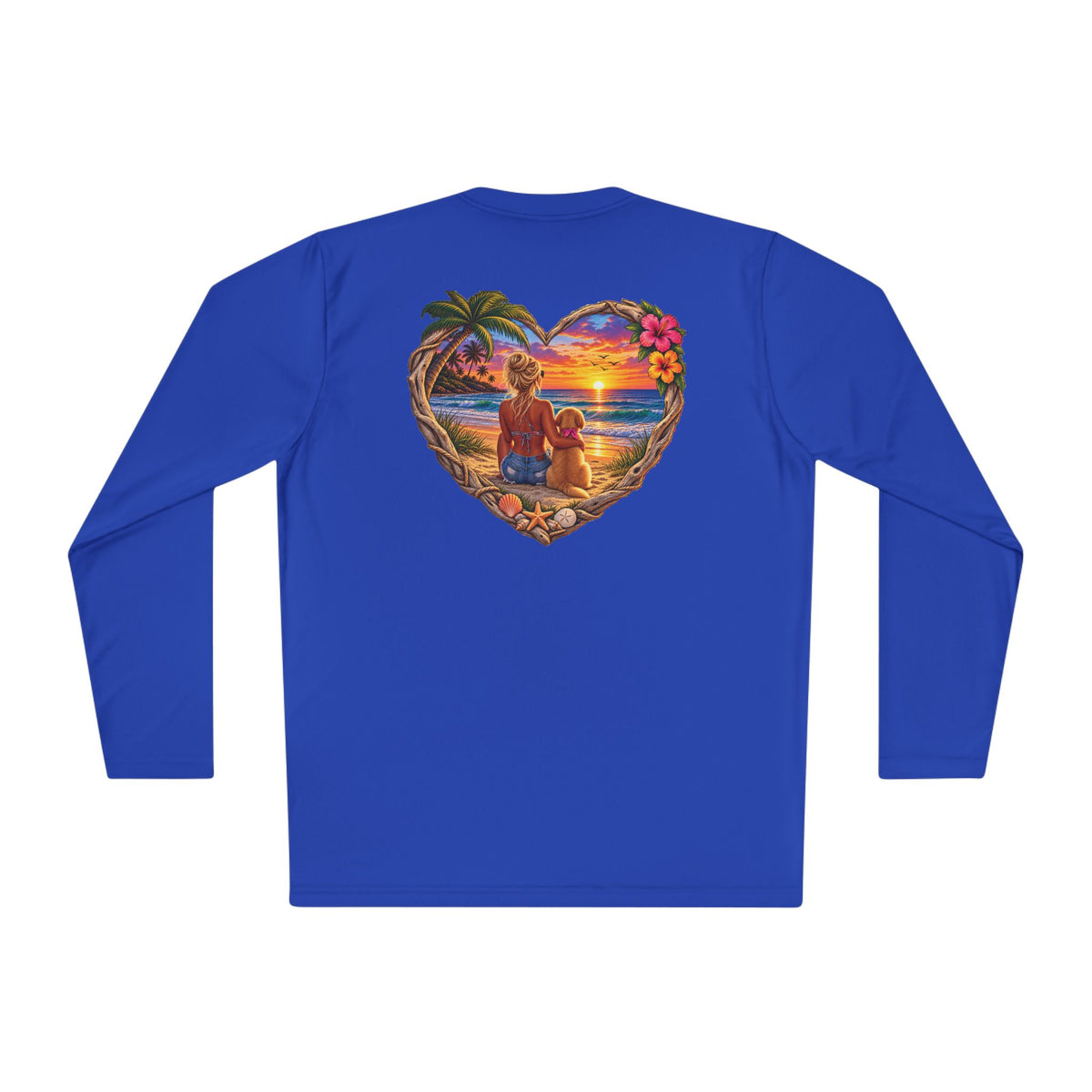 Female with pup Moisture Wicking Long Sleeve