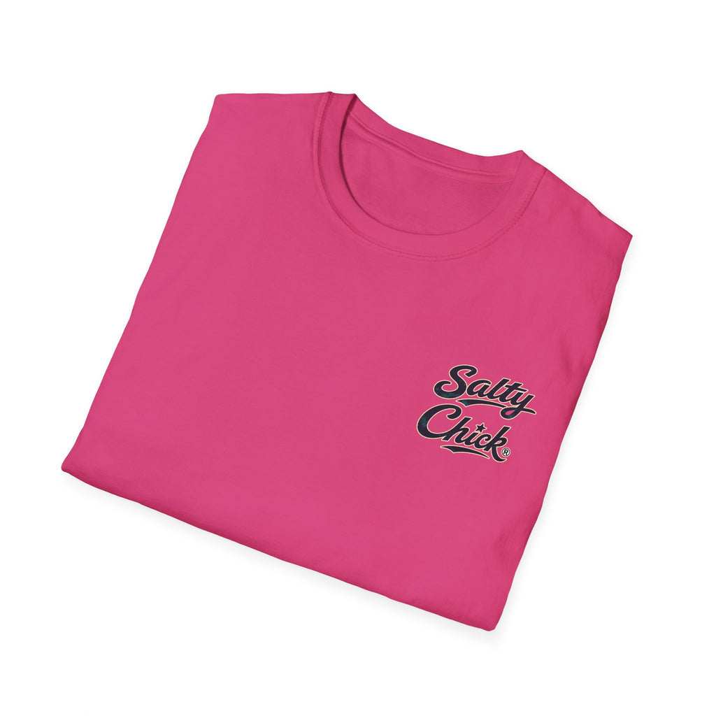 Salty Chick Beach Scene Cotton Tee – Coastal Life