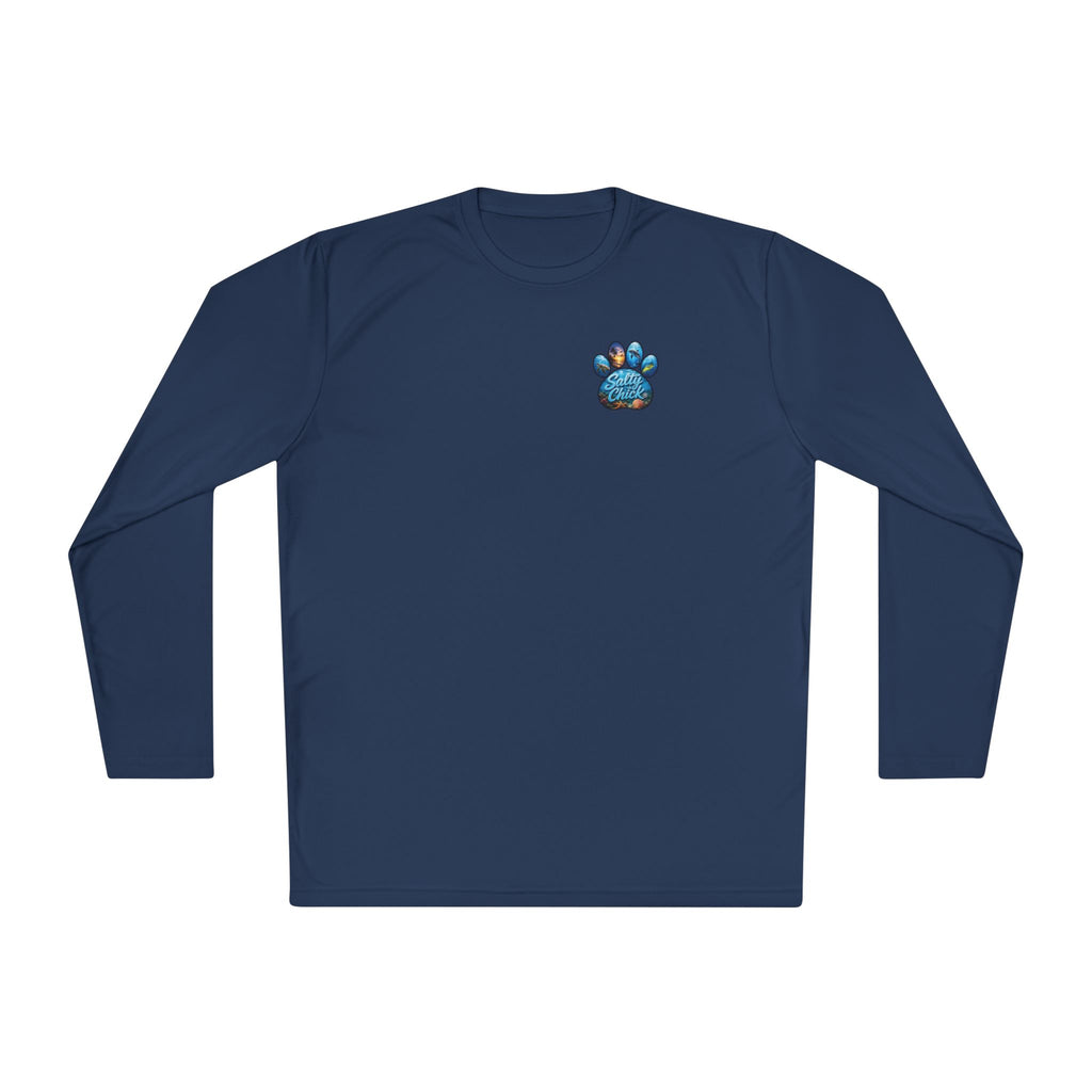 Unisex Moisture Wicking Long Sleeve- Paw me to the Ocean