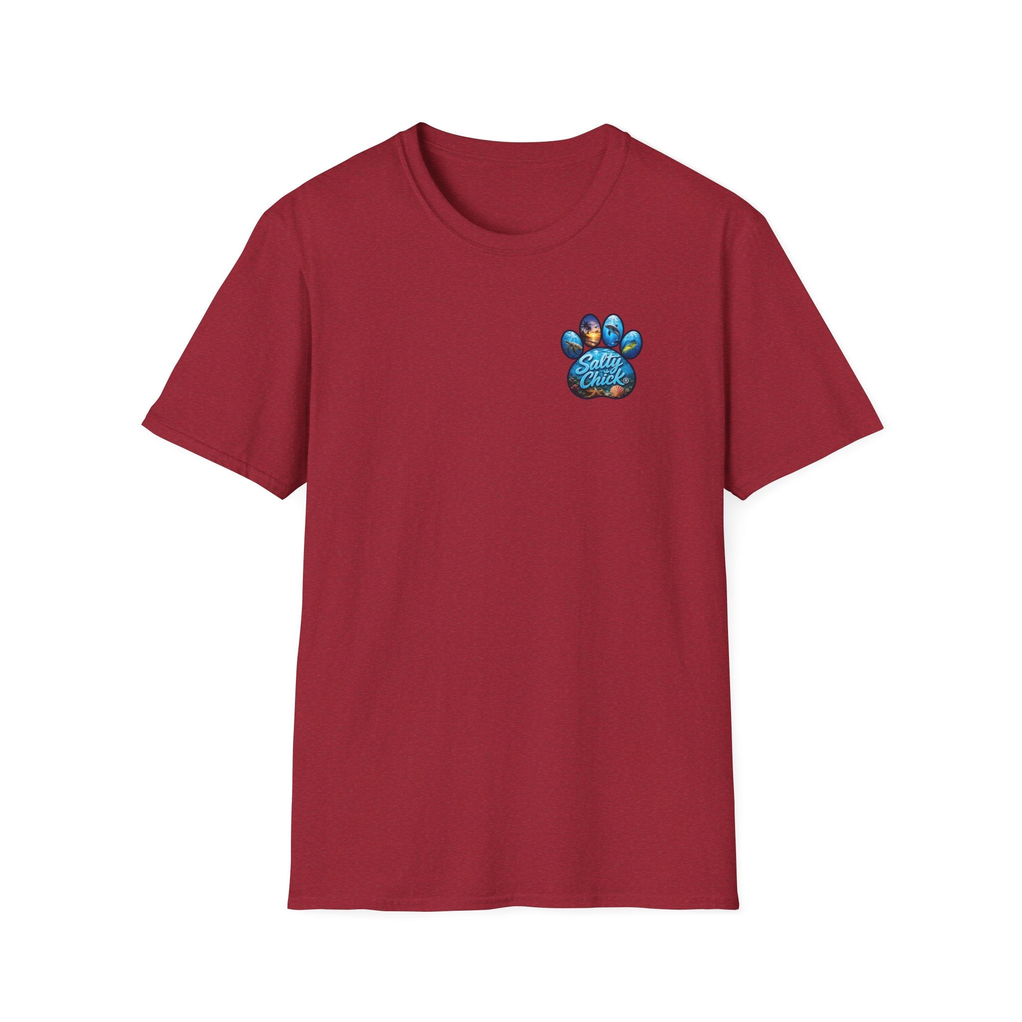 Salty Chick Paws & Waves Cotton Tee – Coastal Life