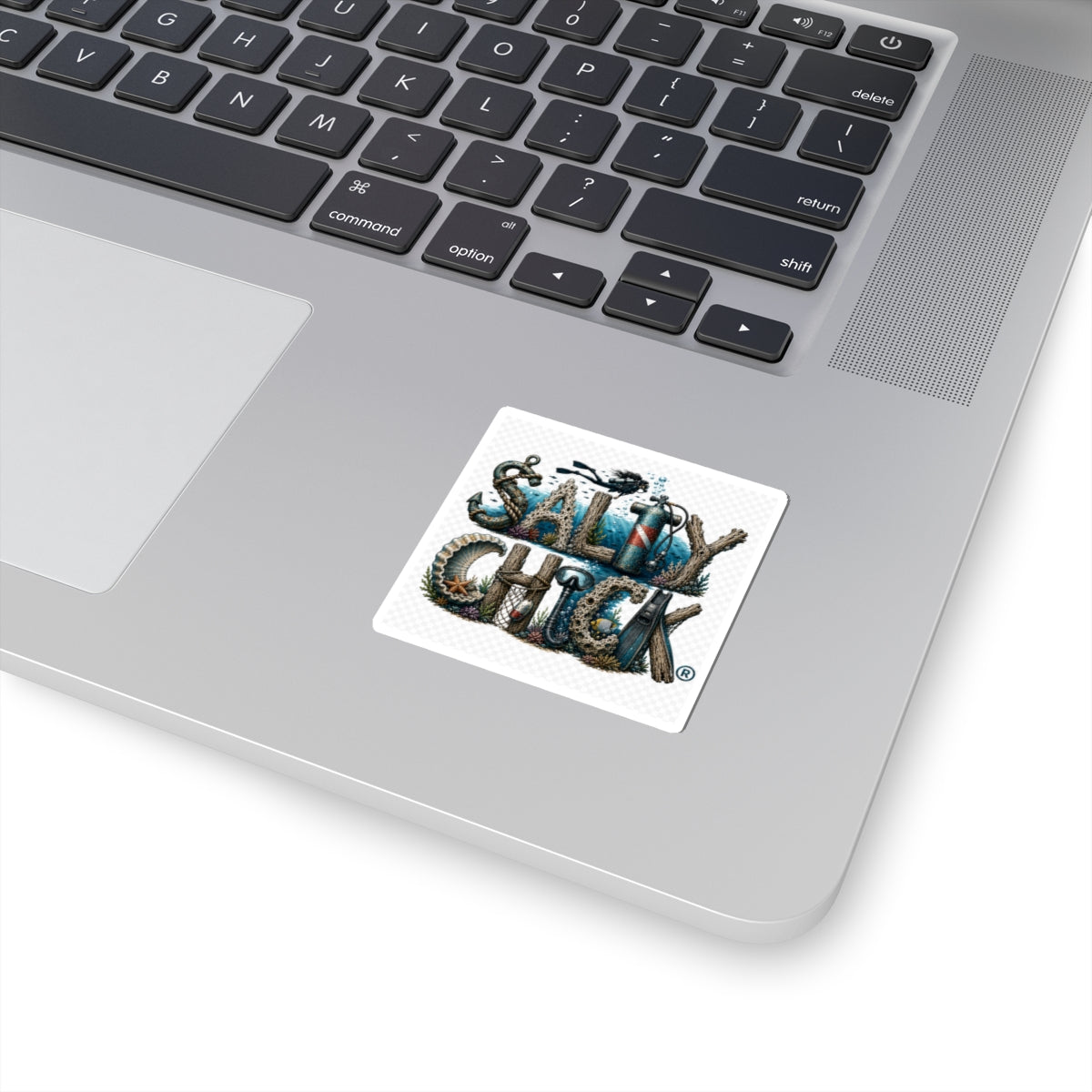 Salty Chick Diver Kiss-Cut Vinyl Sticker – Coastal Life