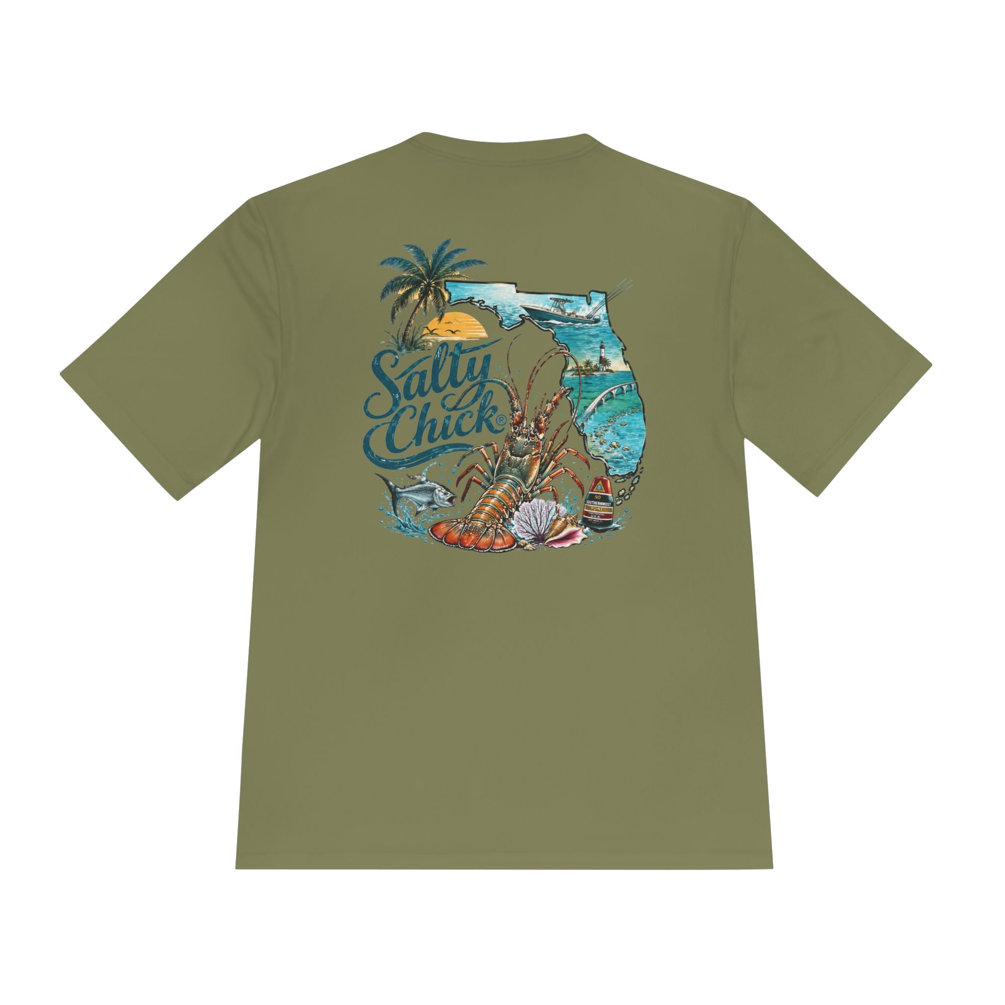 Salty Chick Lobster Life Moisture Wicking Tee – Fishing