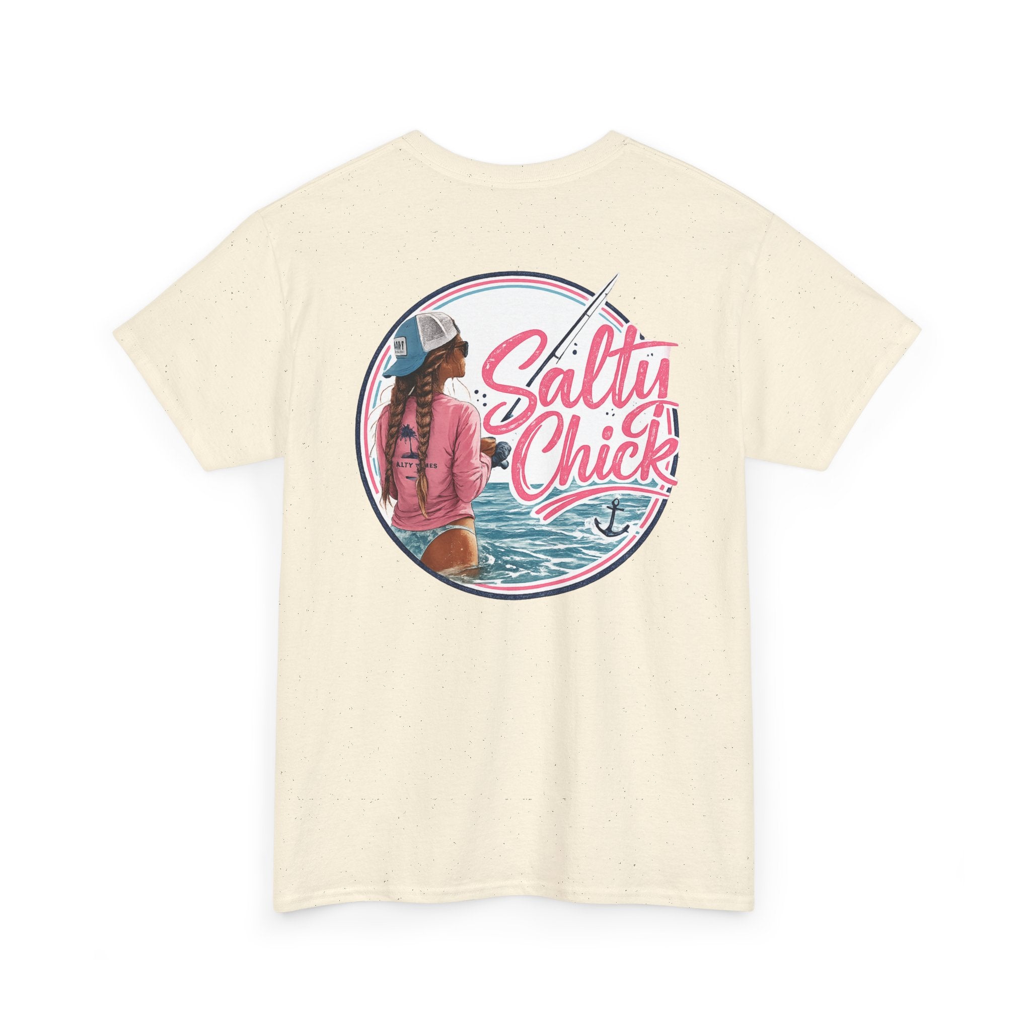 Salty Chick Hooked & Happy Heavy Cotton Tee – Fishing