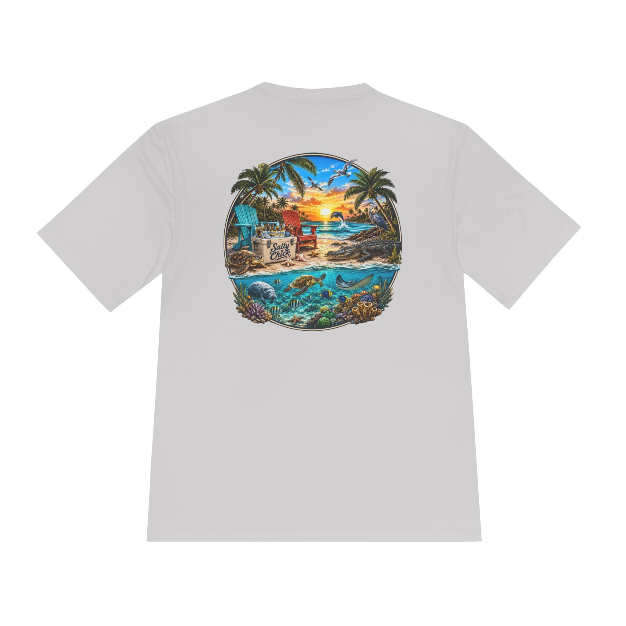 Salty Chick Sea Life Performance Tee – Coastal Life