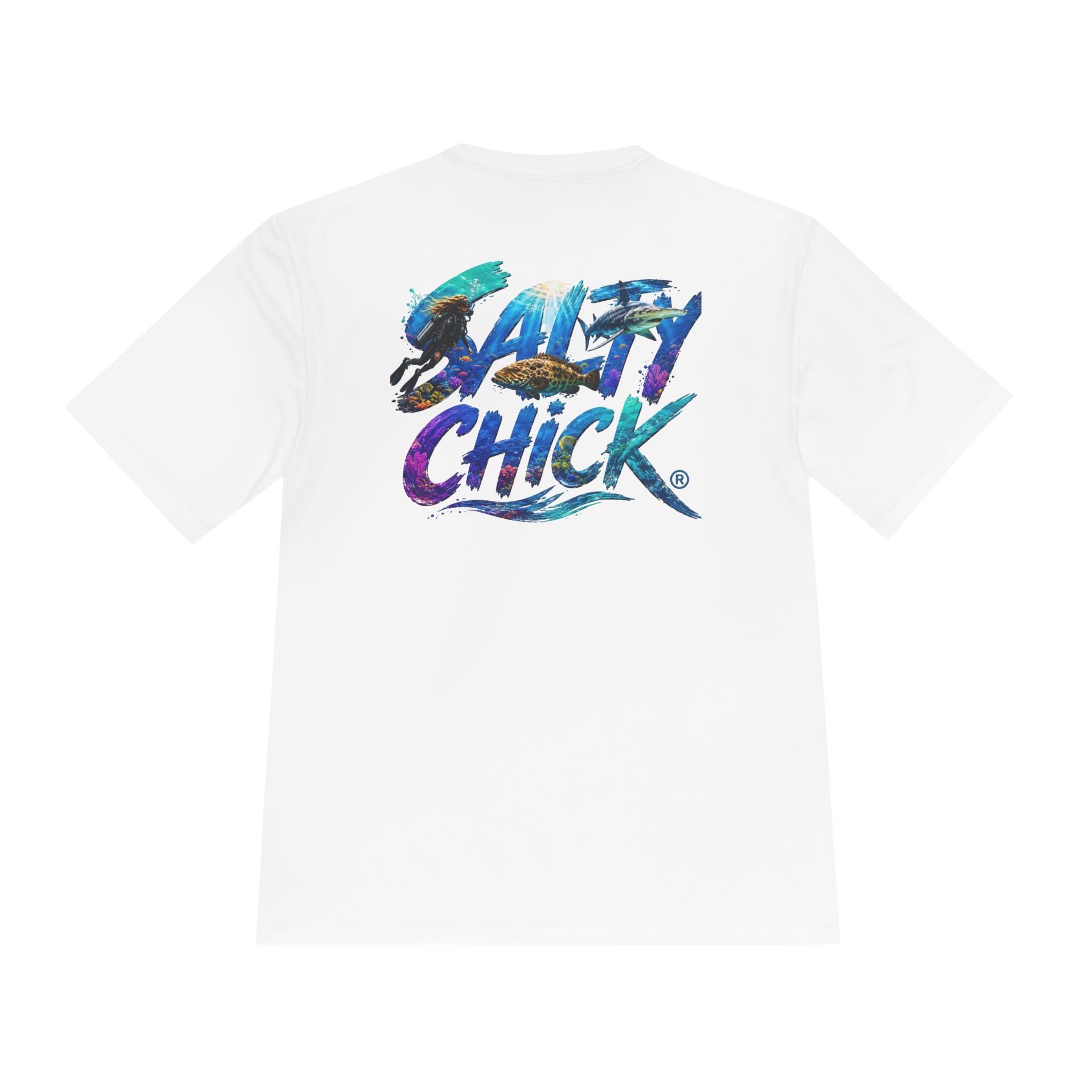 Salty Chick Dive Deep Performance Tee – Coastal Life