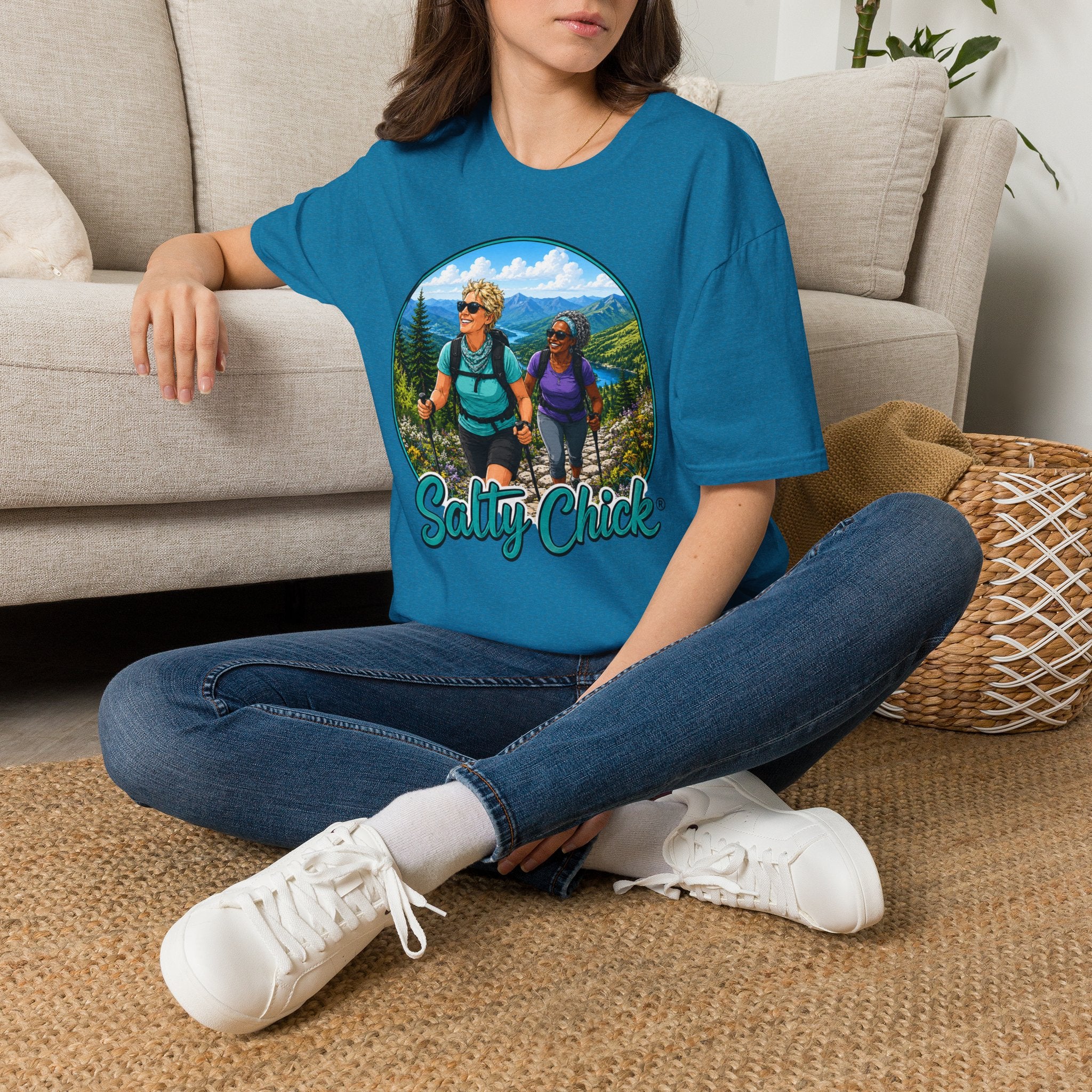 Salty Chick Summit Seeker Cotton Tee – Mountain Biking & Trails