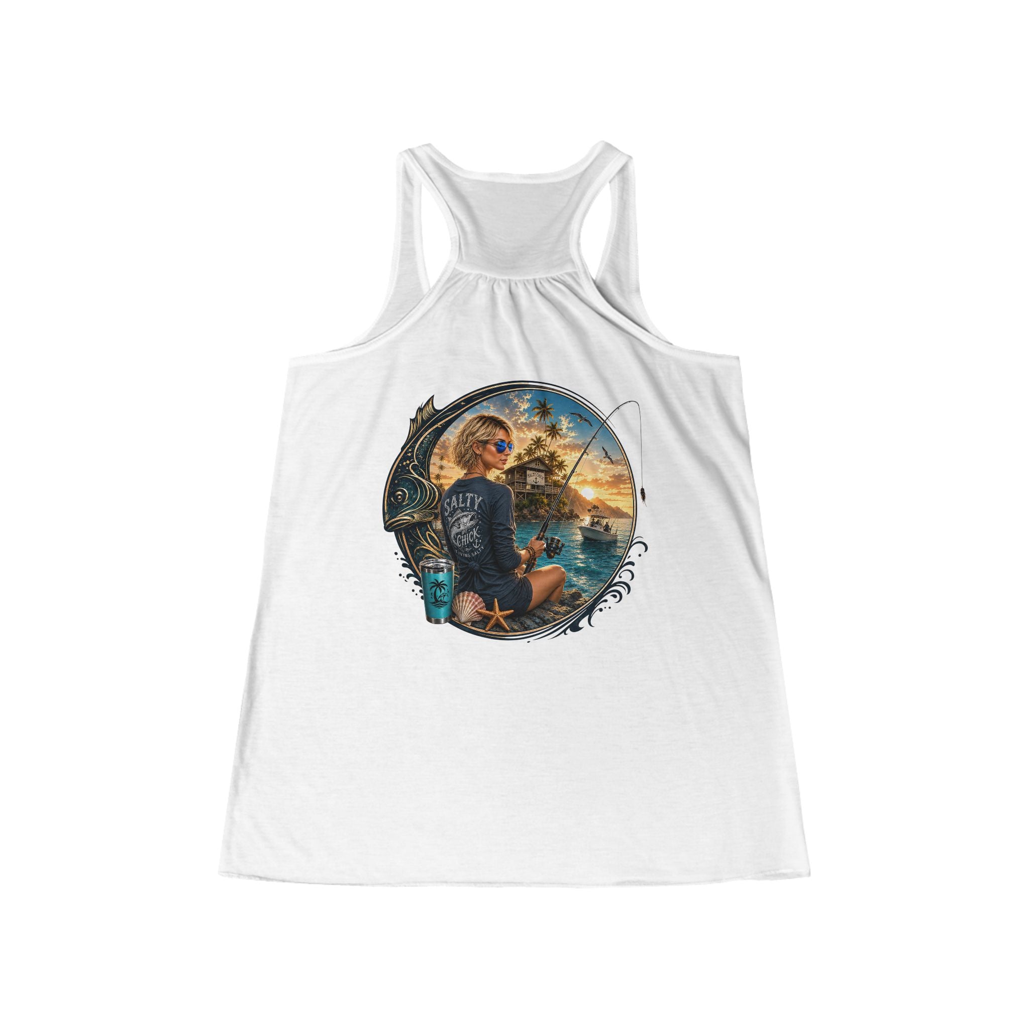 Salty Chick Cast & Conquer Racerback Tank – Fishing