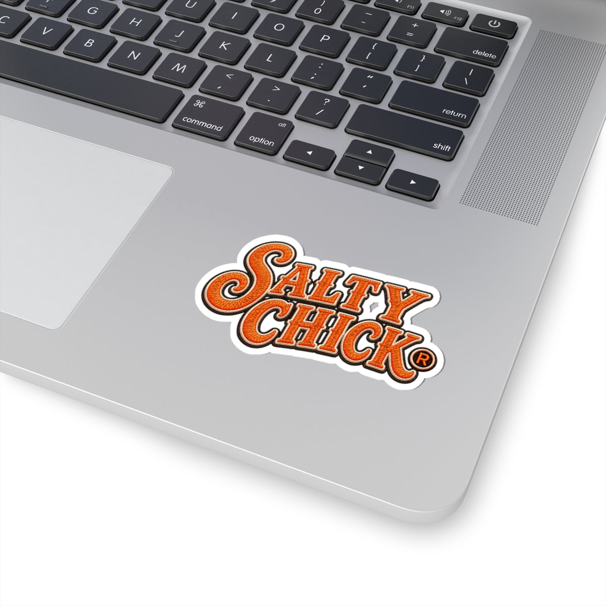 Salty Chick Orange Lettering Kiss-Cut Vinyl Sticker