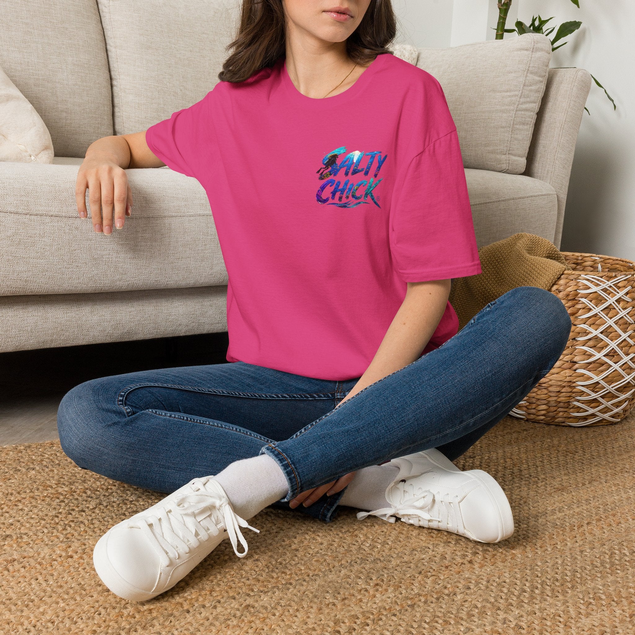Salty Chick Diver Down Cotton Tee – Coastal Life