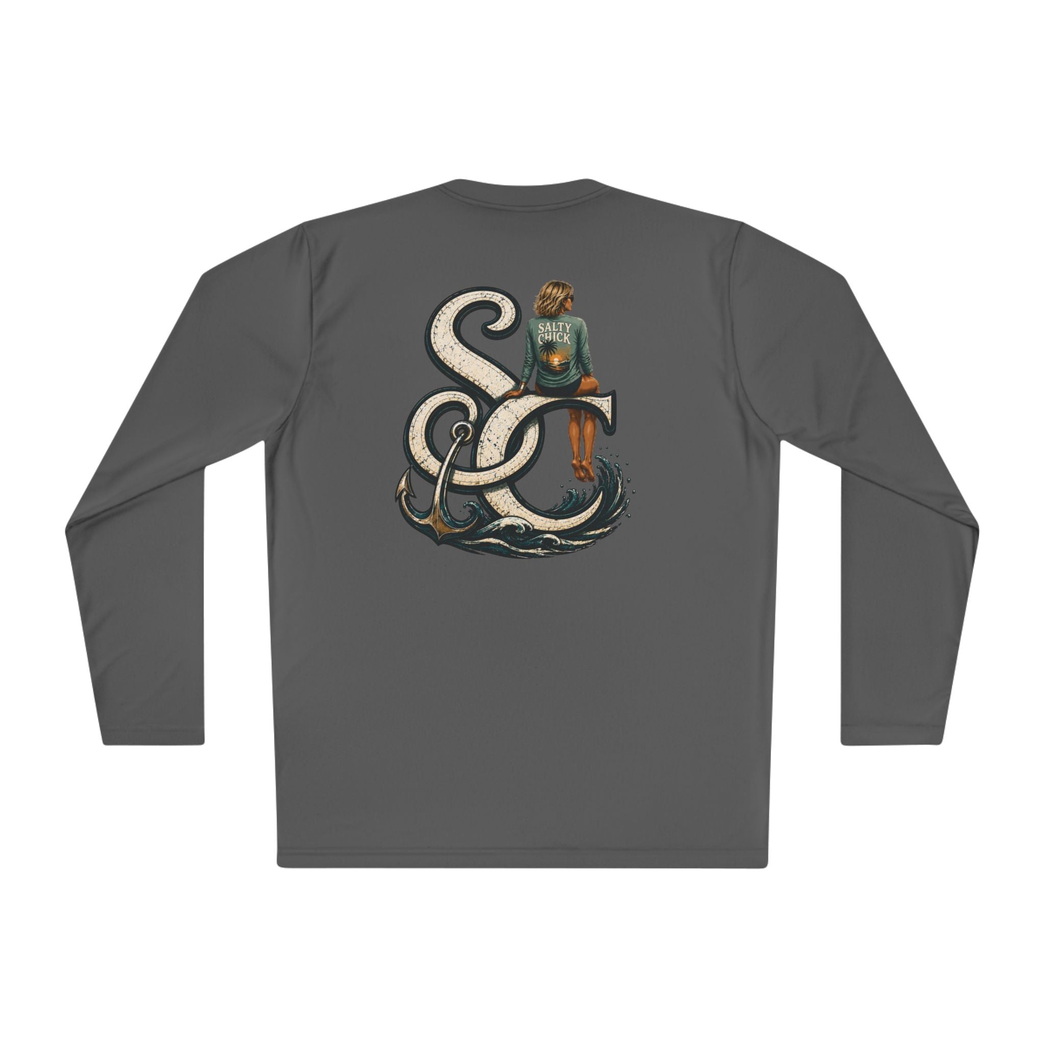 Salty Chick Short Hair Logo Long Sleeve – Coastal Life