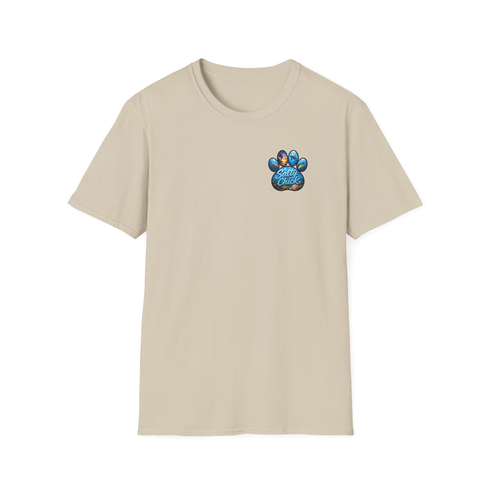 Salty Chick Paws & Waves Cotton Tee – Coastal Life