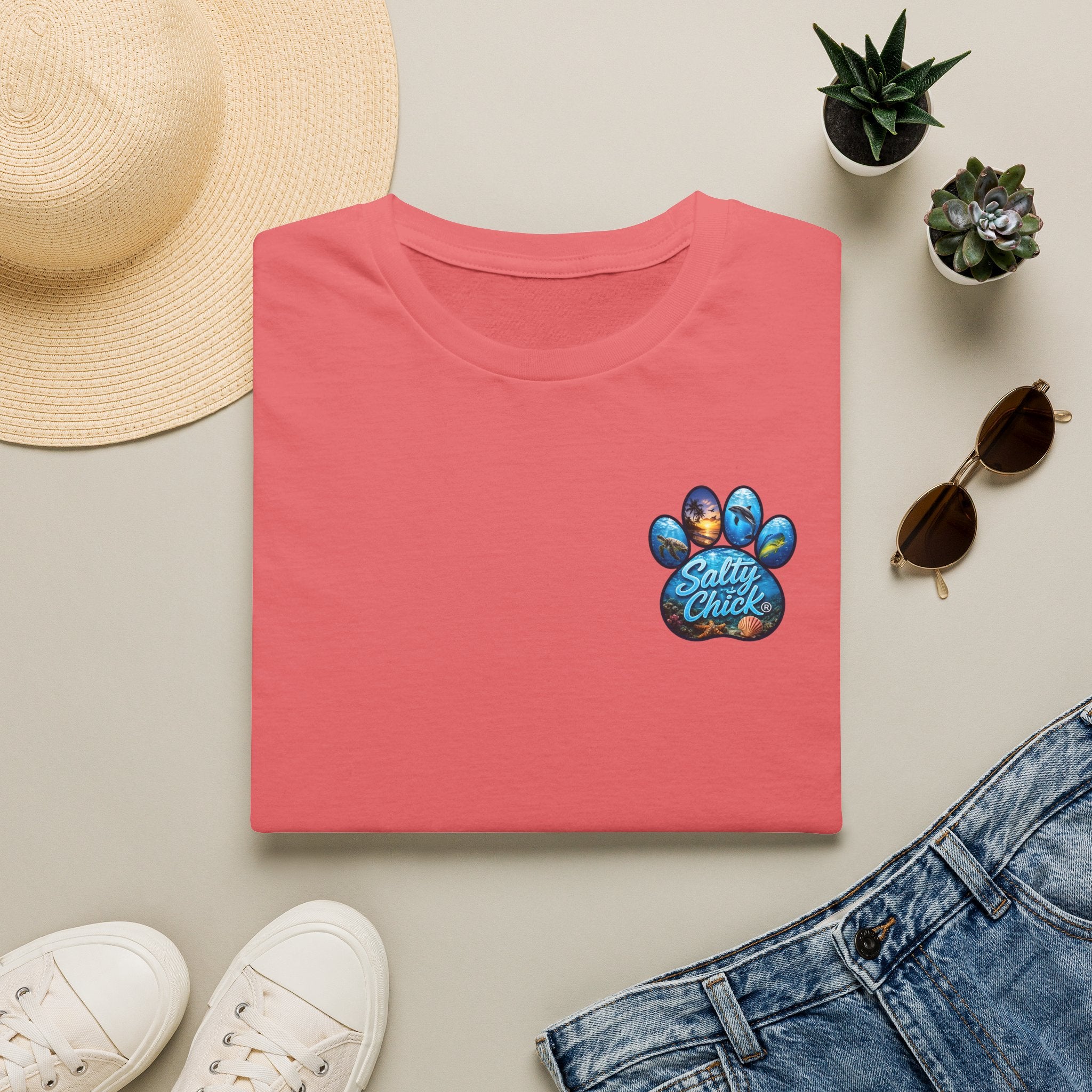 Salty Chick Dog Paws Cotton Tee – Coastal Life