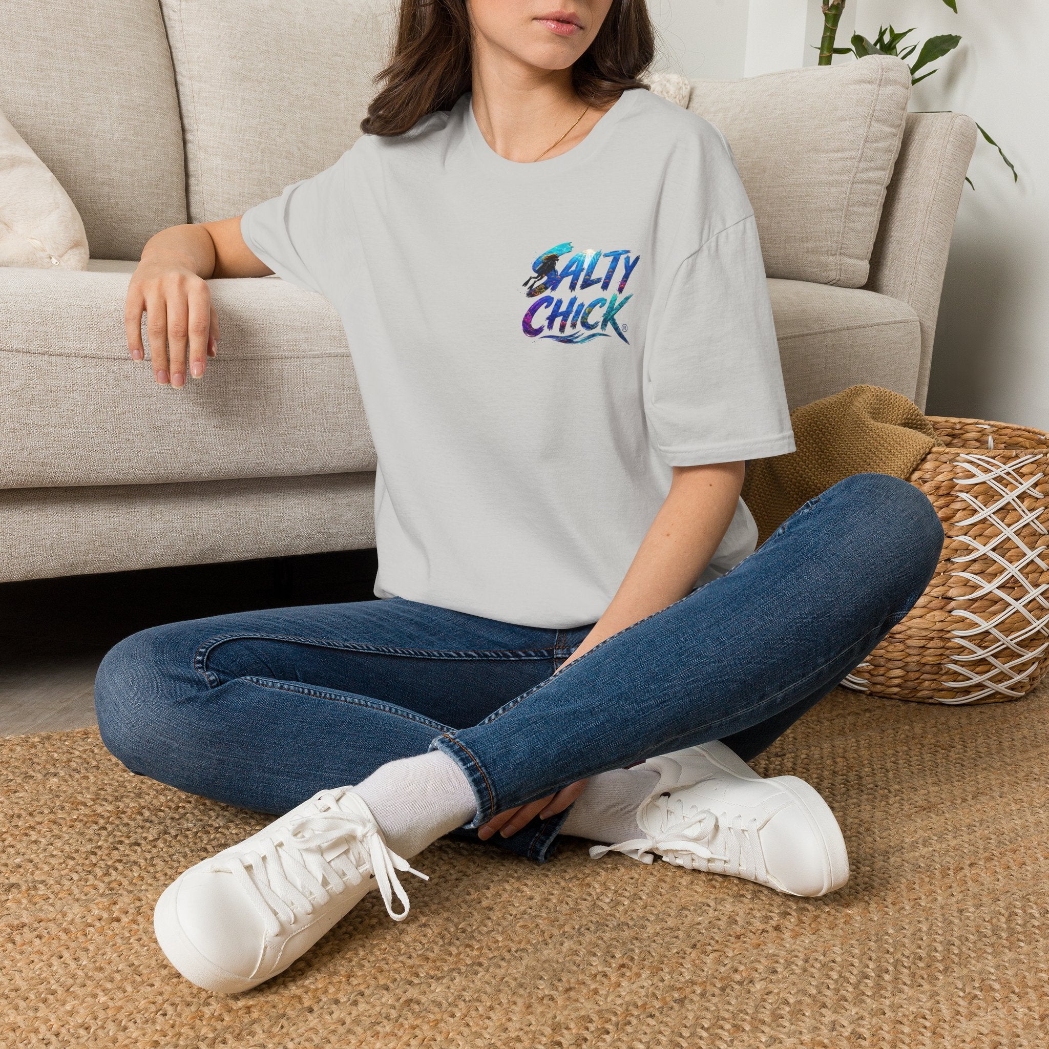 Salty Chick Diver Down Cotton Tee – Coastal Life