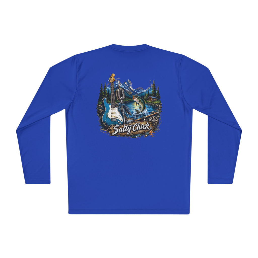 Salty Chick Guitar, Mic & Rod Long Sleeve – Fishing