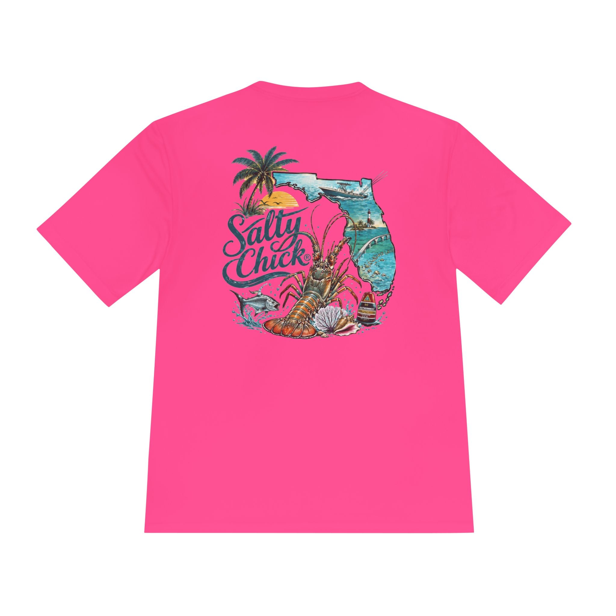 Salty Chick Lobster Life Moisture Wicking Tee – Fishing