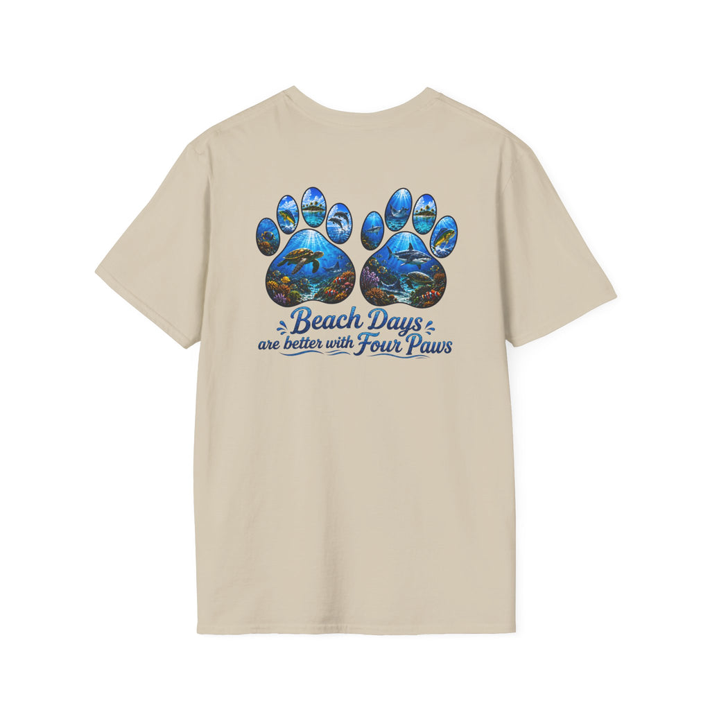 Salty Chick Paws & Waves Cotton Tee – Coastal Life