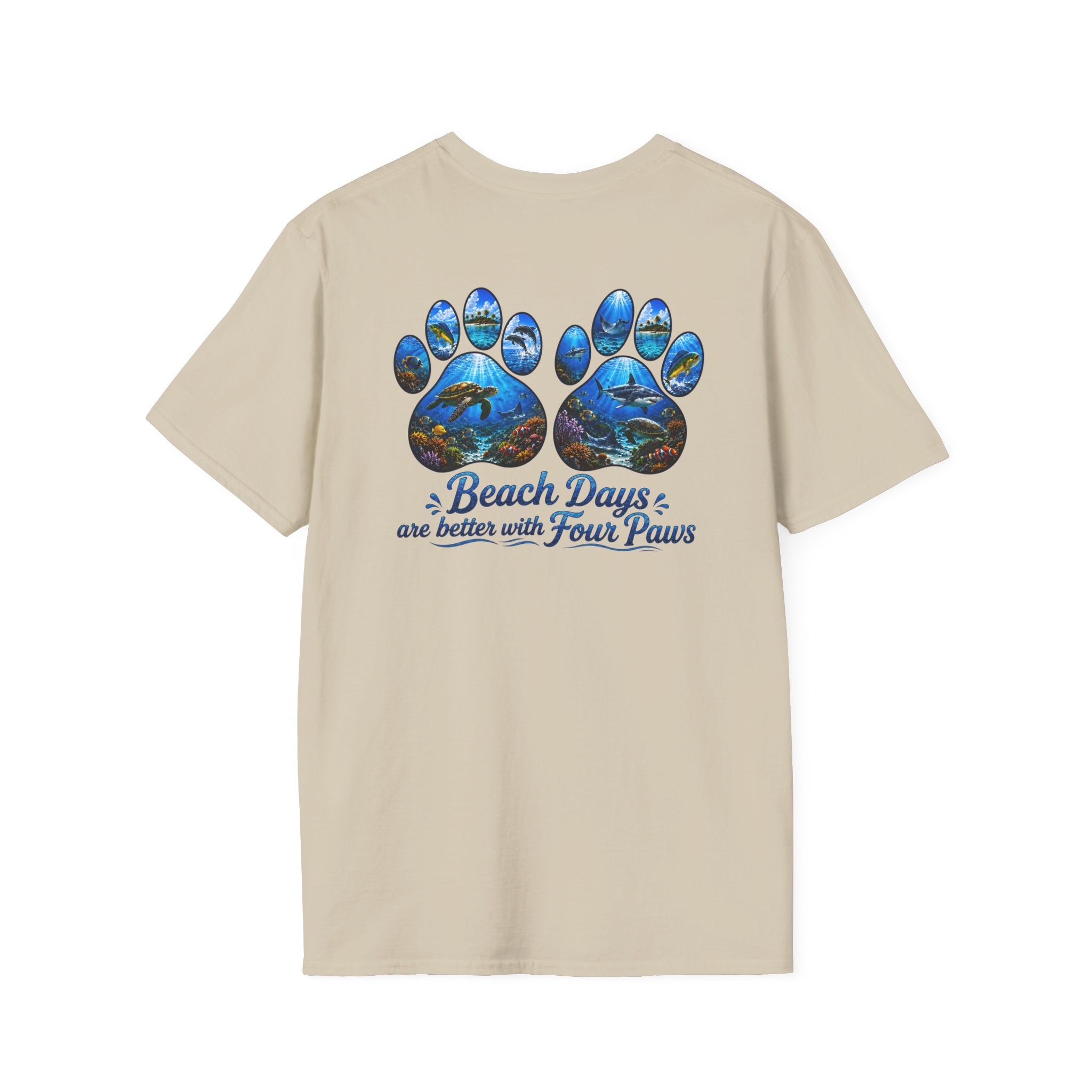 Salty Chick Paws & Waves Cotton Tee – Coastal Life
