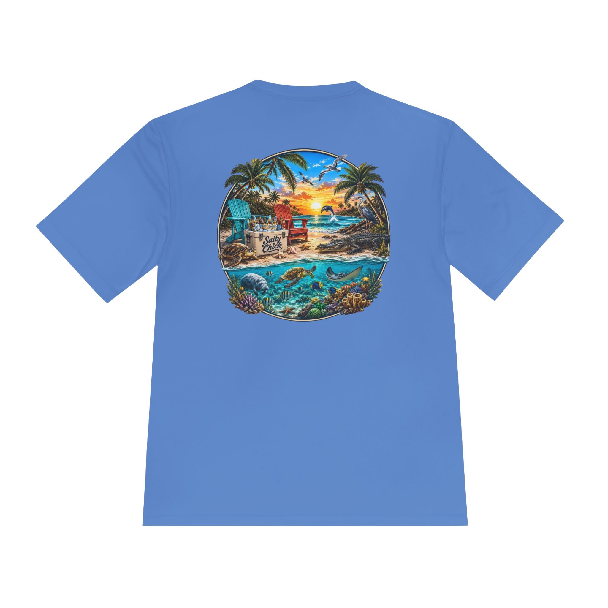 Salty Chick Sea Life Performance Tee – Coastal Life