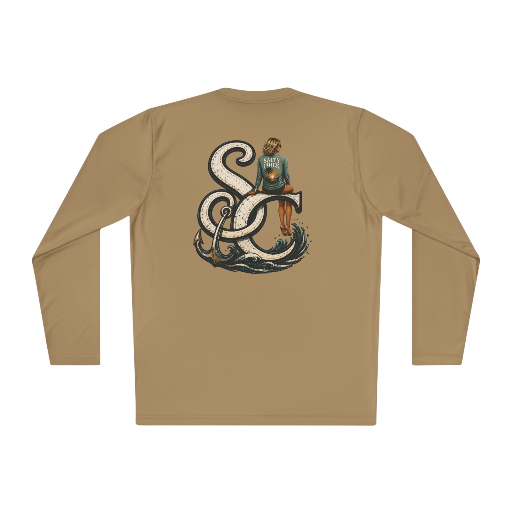 Salty Chick Short Hair Logo Long Sleeve – Coastal Life