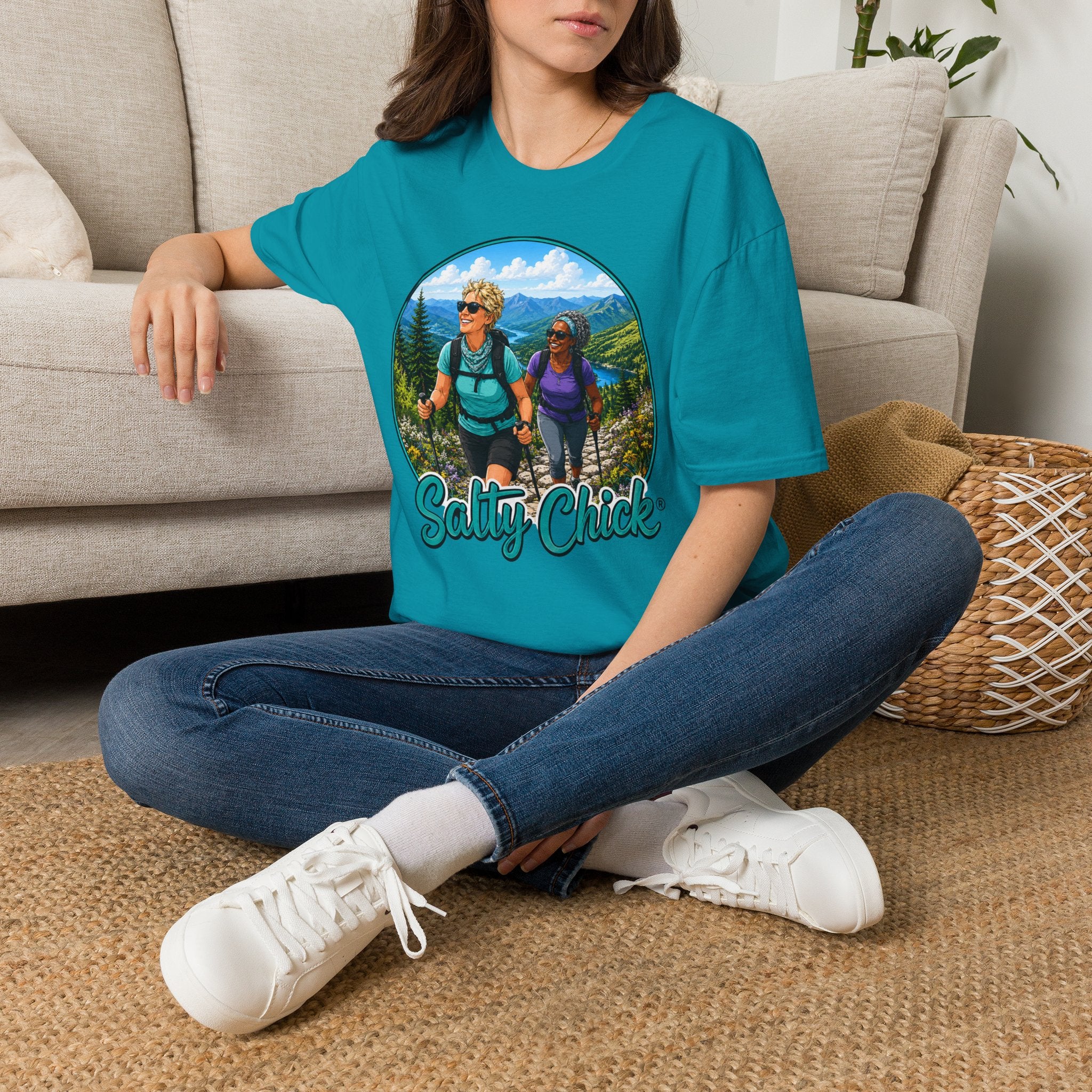 Salty Chick Summit Seeker Cotton Tee – Mountain Biking & Trails