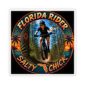 Salty Chick Mountain Biker Kiss-Cut Vinyl Sticker – Mountain Biking & Trails