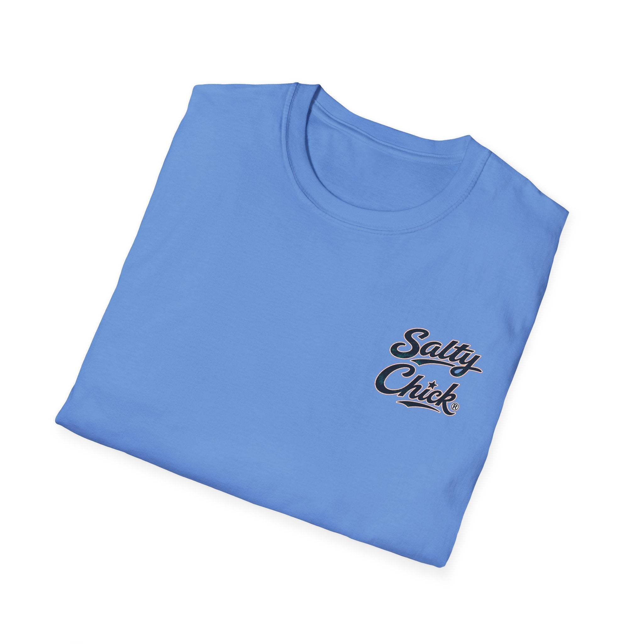 Salty Chick Beach Scene Cotton Tee – Coastal Life