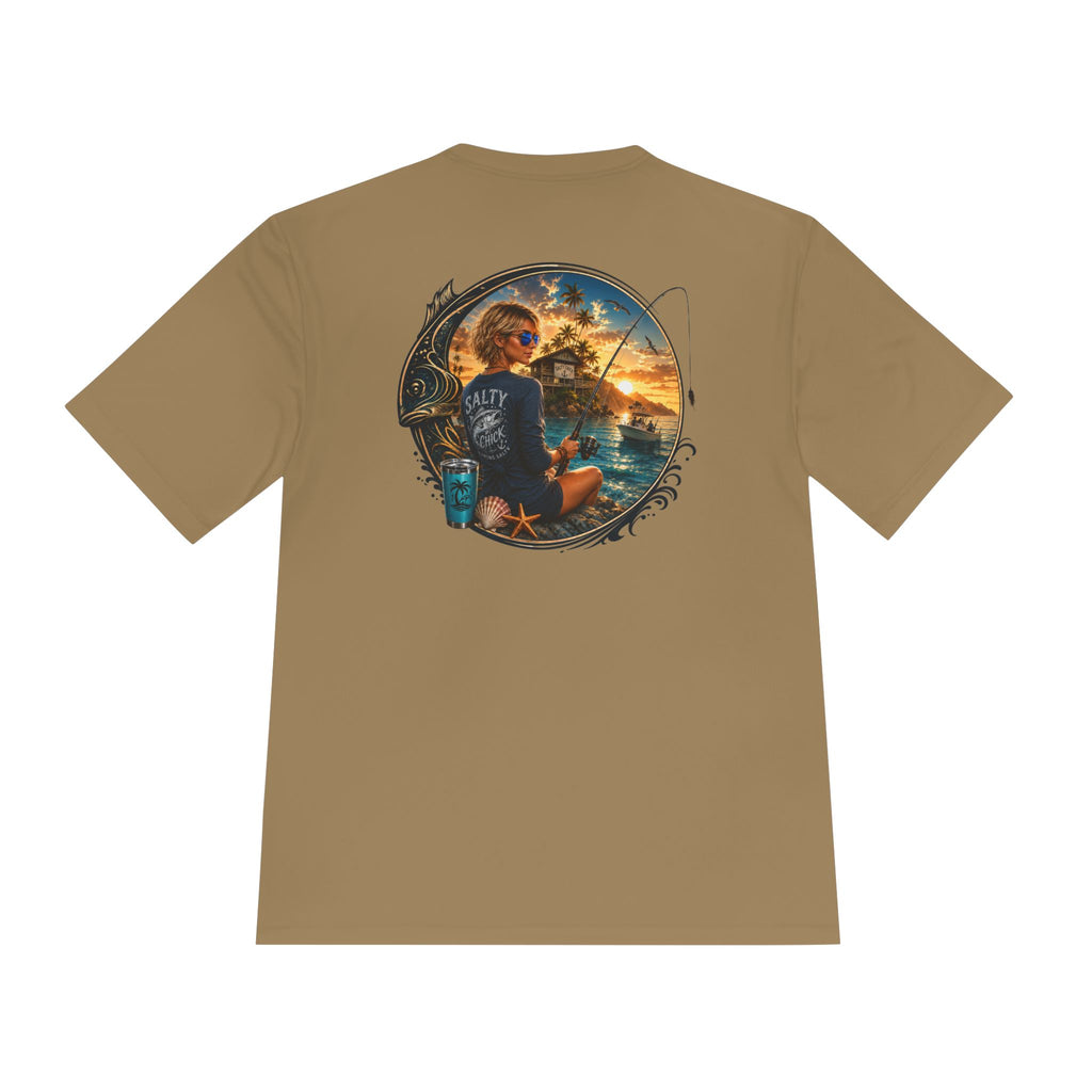 Salty Chick Hooked Moisture Wicking Tee – Fishing