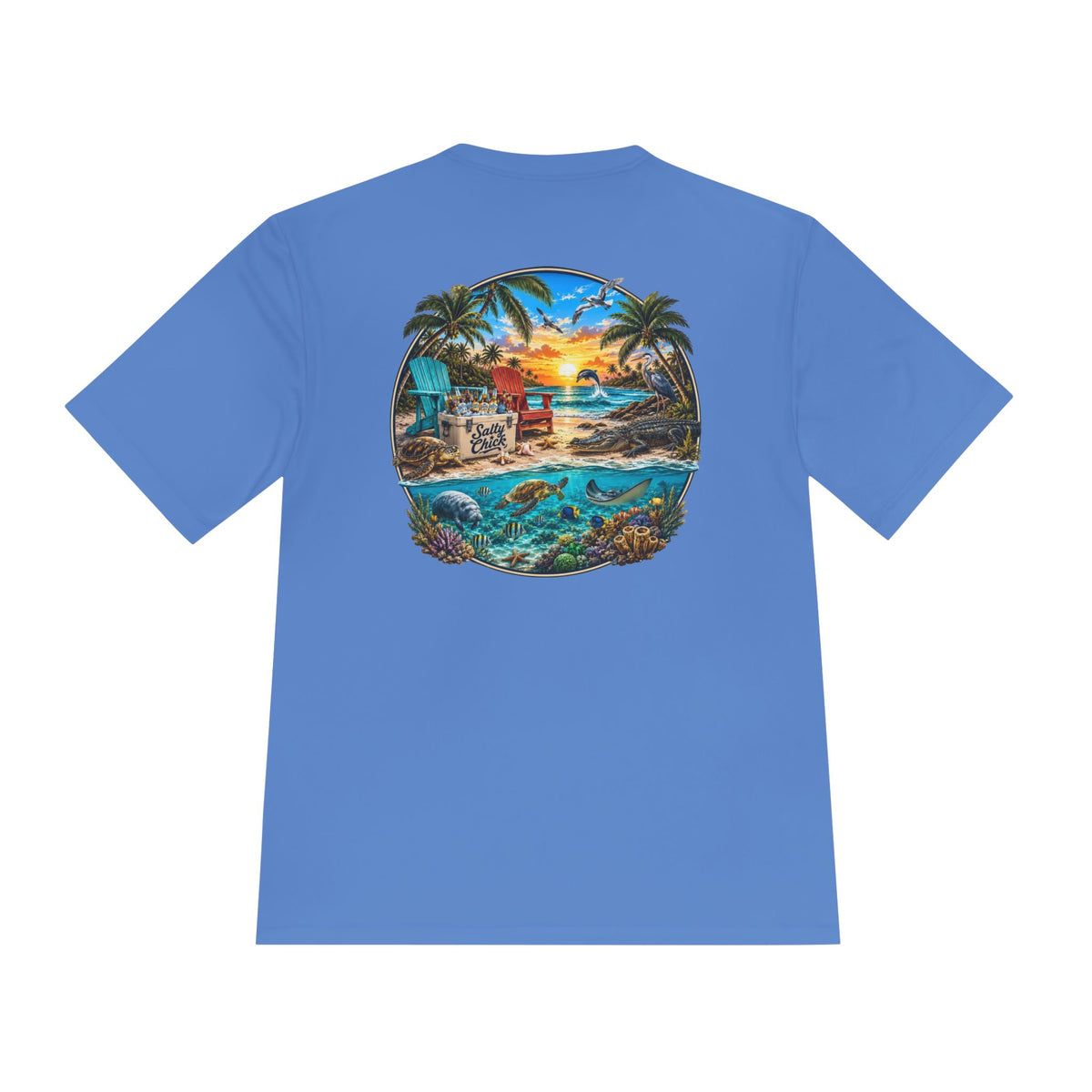 Salty Vibes Tropical Beach Sunset T-Shirt