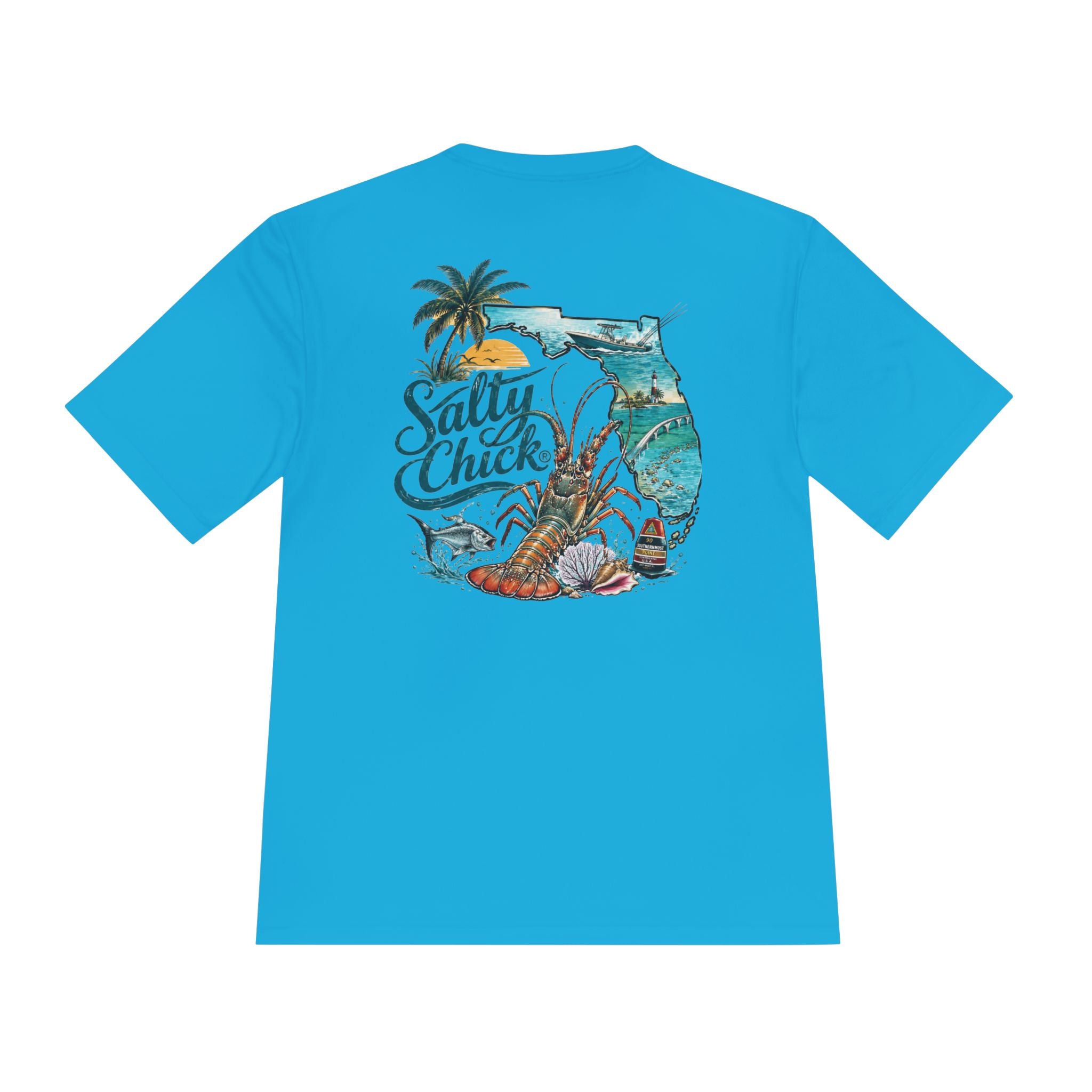 Salty Chick Lobster Life Moisture Wicking Tee – Fishing