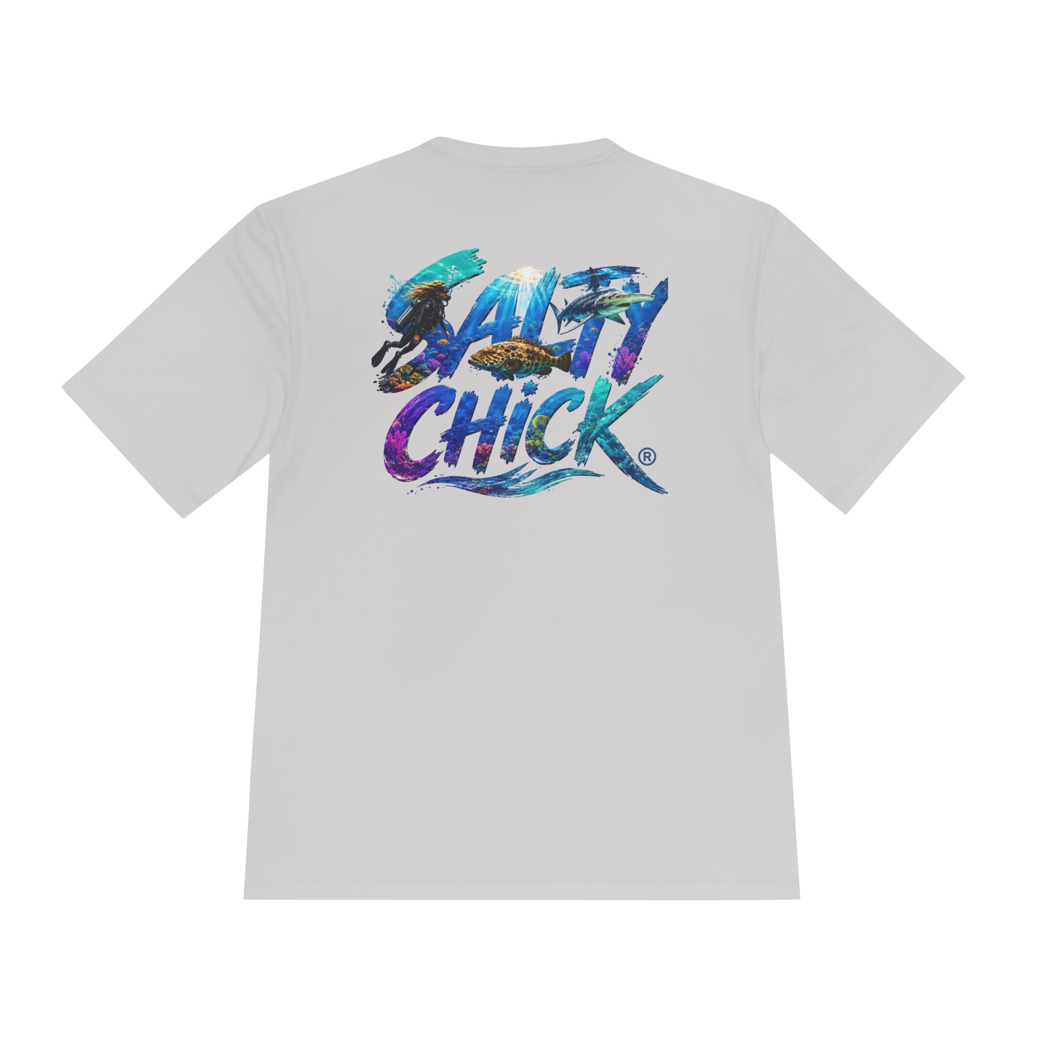 Salty Chick Dive Deep Performance Tee – Coastal Life